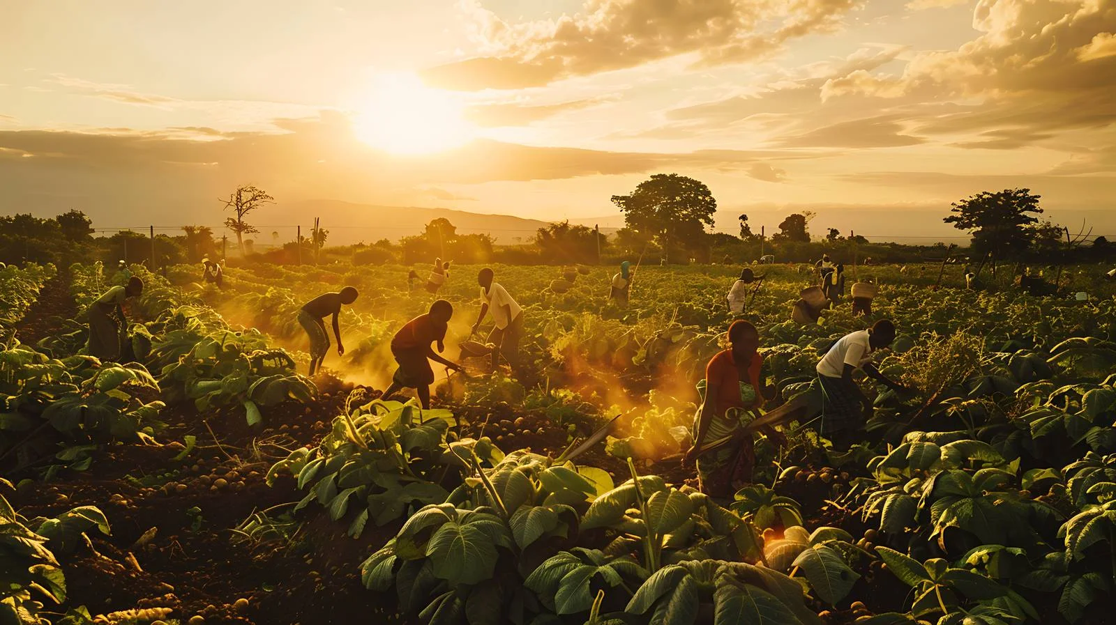 Cassava Farmers Digging Field — free download from Dotvec