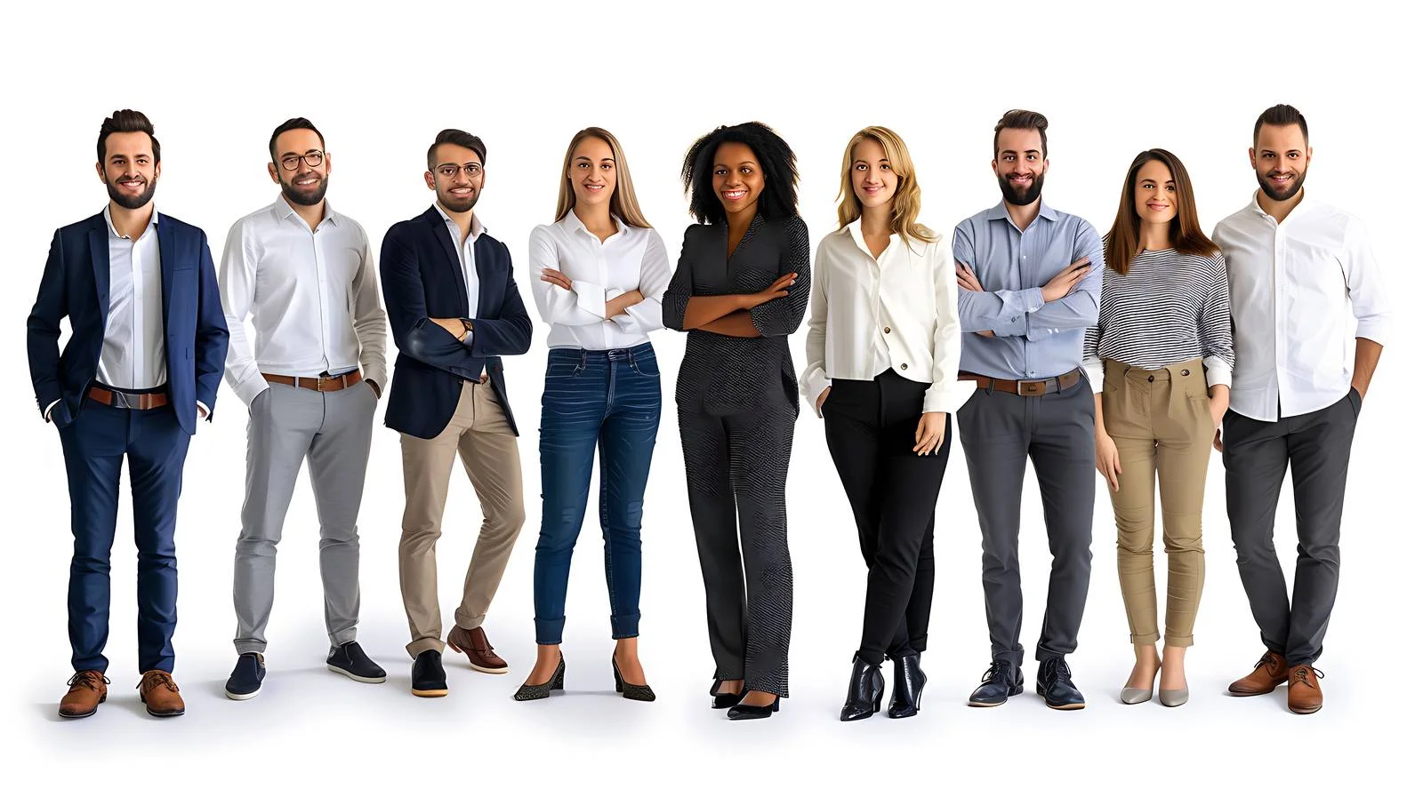 Professional Office Team Isolated on White — free download from Dotvec