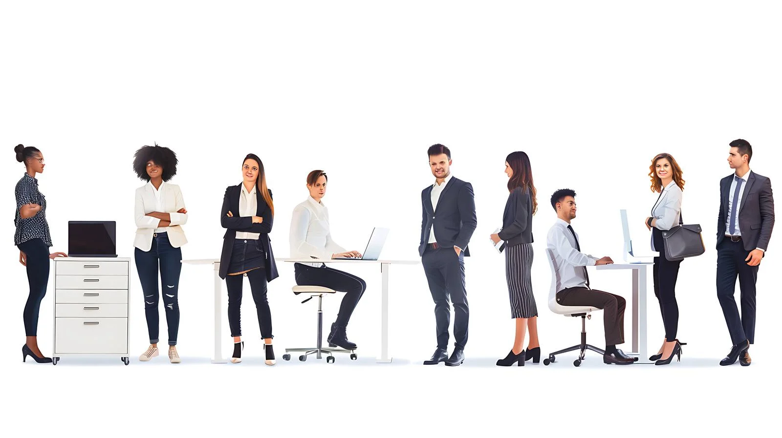 Professional Office Team Discussion — free download from Dotvec