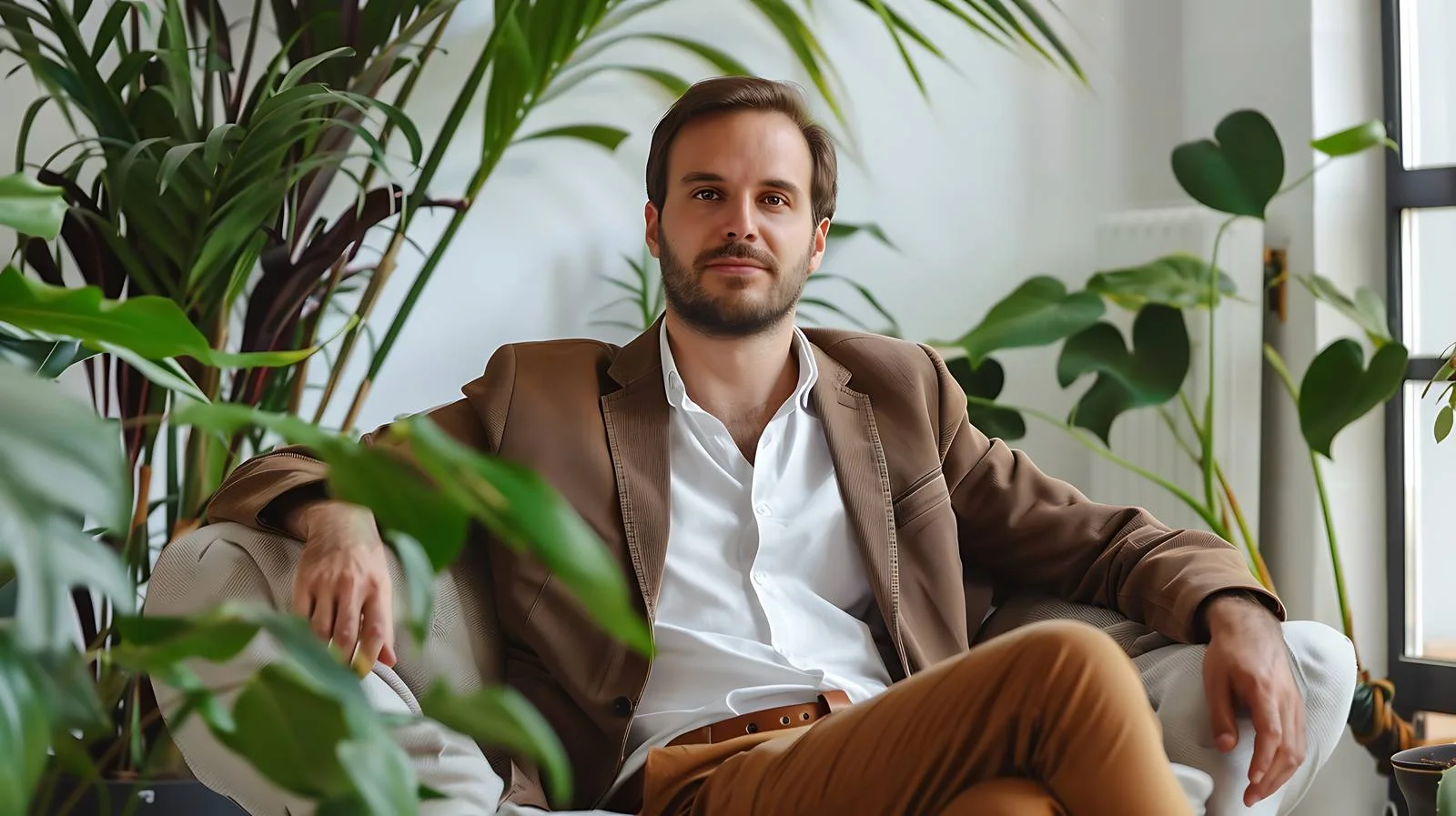 Sustainable Office Businessman Sitting — free download from Dotvec