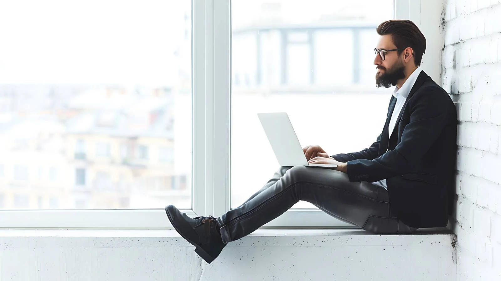 Office Executive Windowsill Relaxation — free download from Dotvec