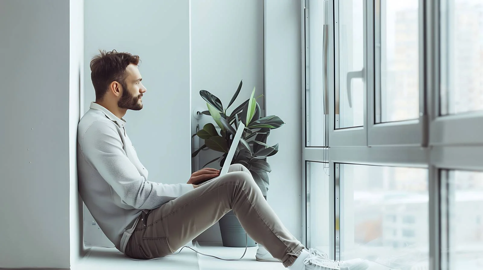 Professional Businessman Window Seat Image — free download from Dotvec