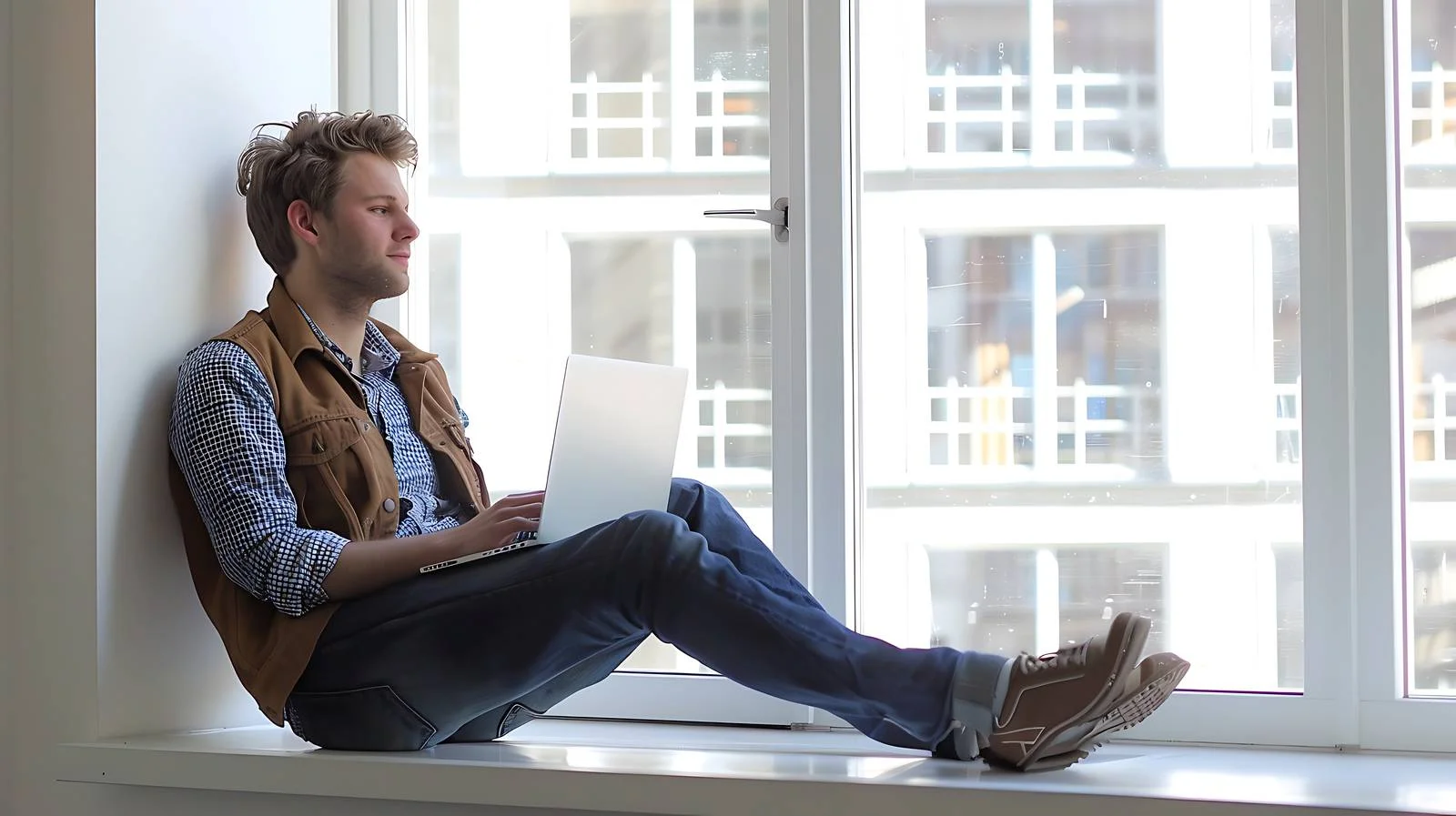 Office Casual Sitting Businessman — free download from Dotvec