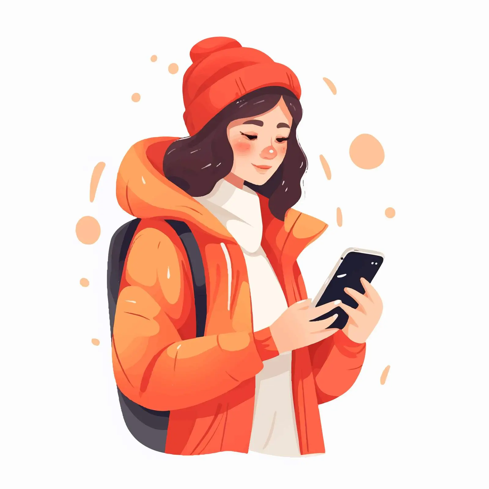 Casual Female Reading Information on Screen — free download from Dotvec