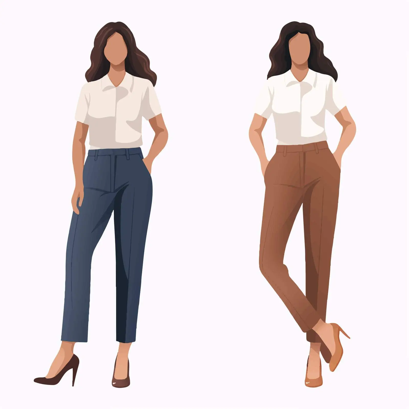 Stylish Casual Straight Trousers for Women — free download from Dotvec
