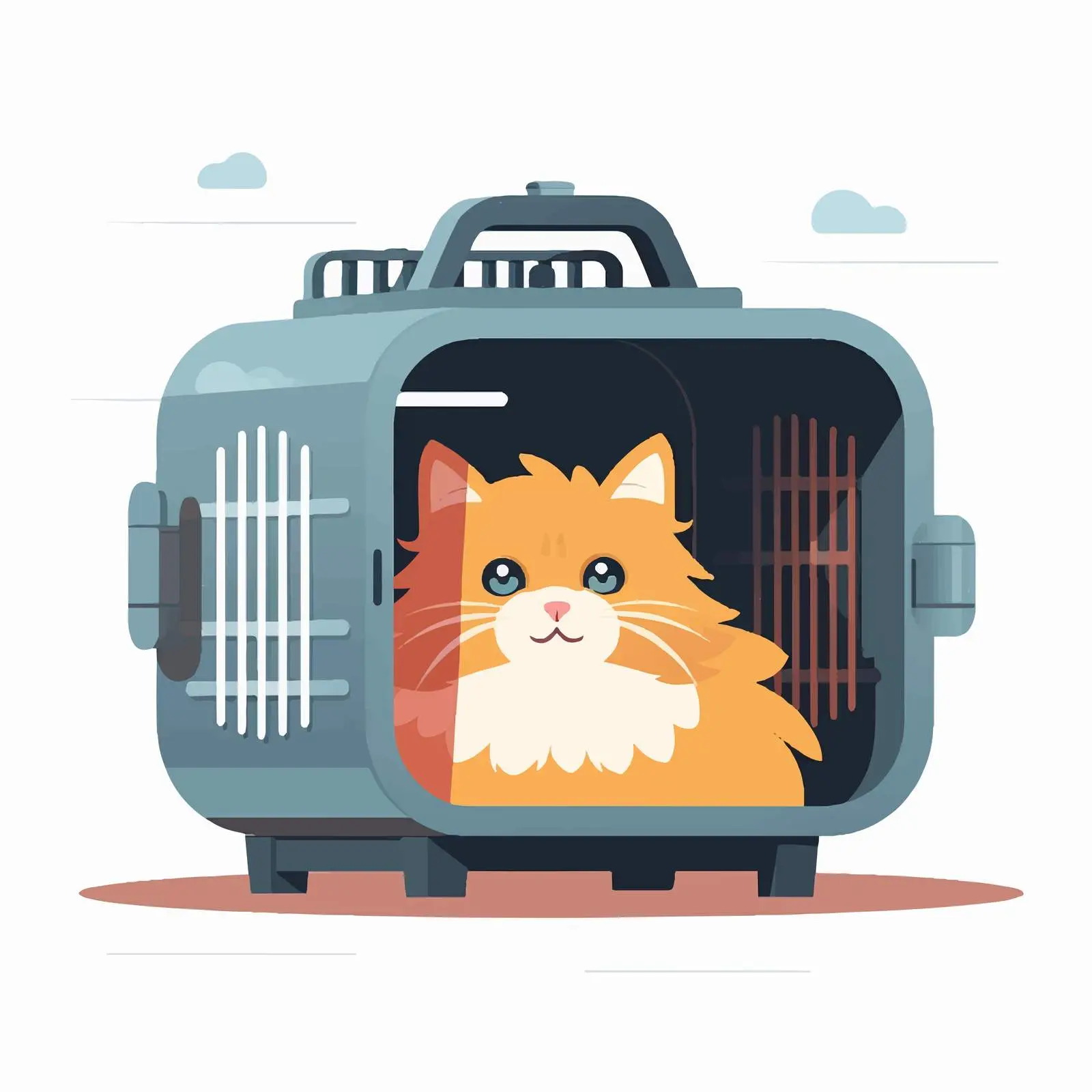 Feline Travel Carrier for Pet Transportation — free download from Dotvec