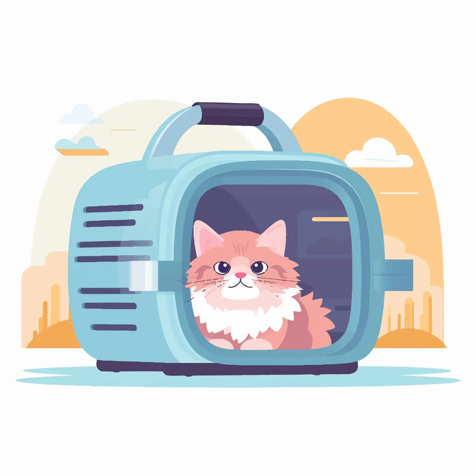 Feline Travel Carrier for Safe Pet Transportation — free download from Dotvec