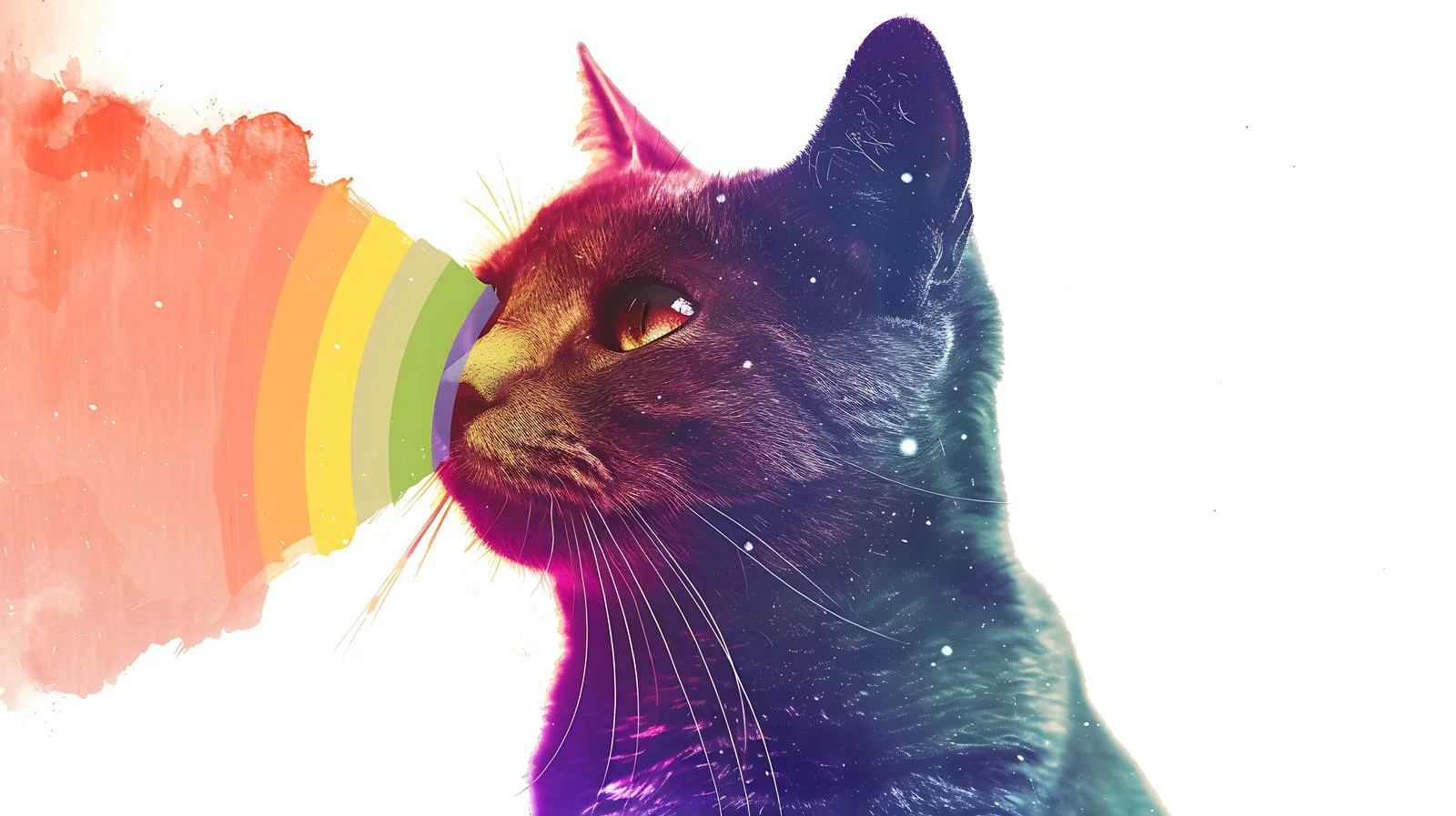 Cat Rainbow Pop Art Design — free download from Dotvec