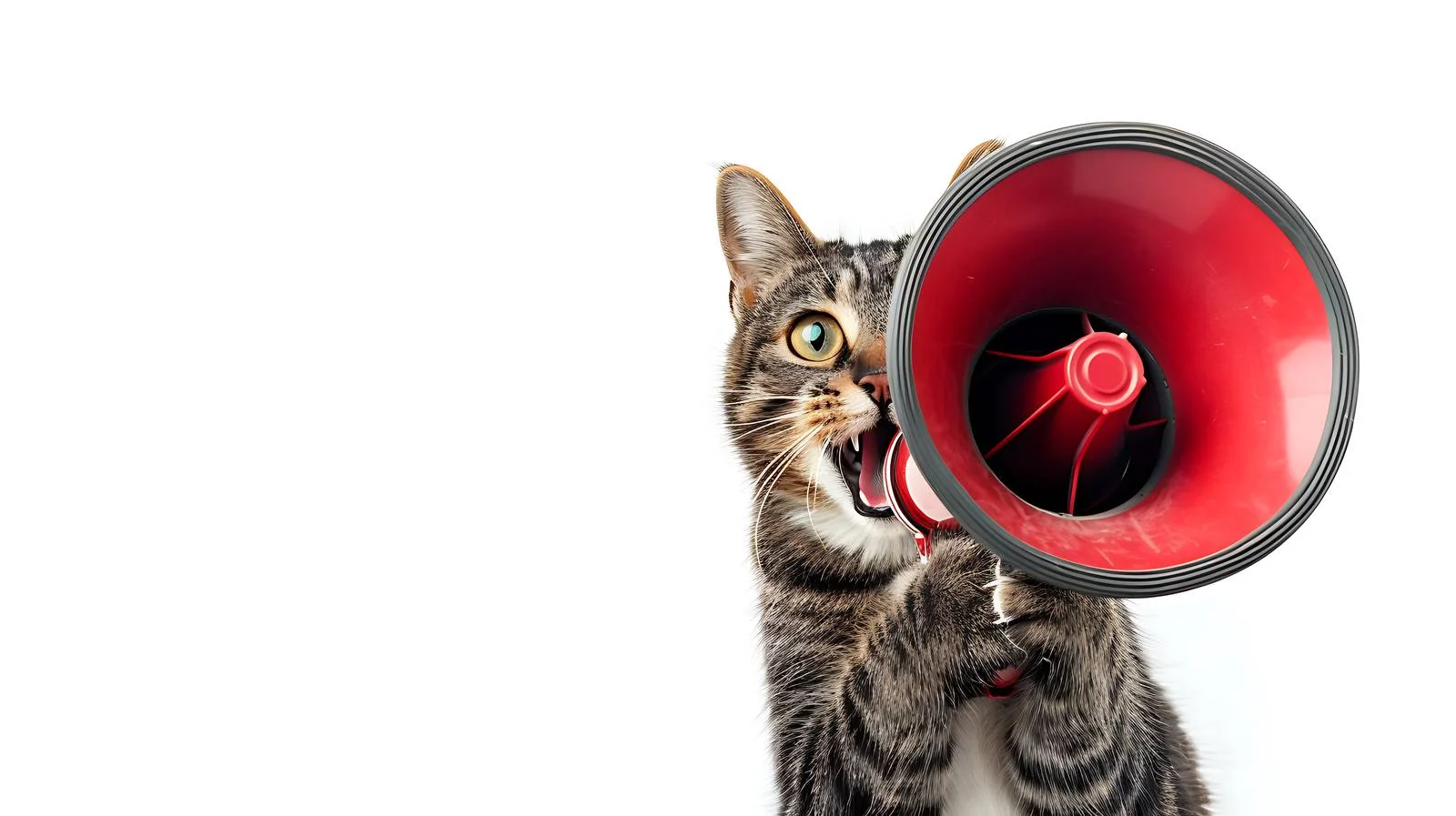 Cat with Megaphone Art Design — free download from Dotvec