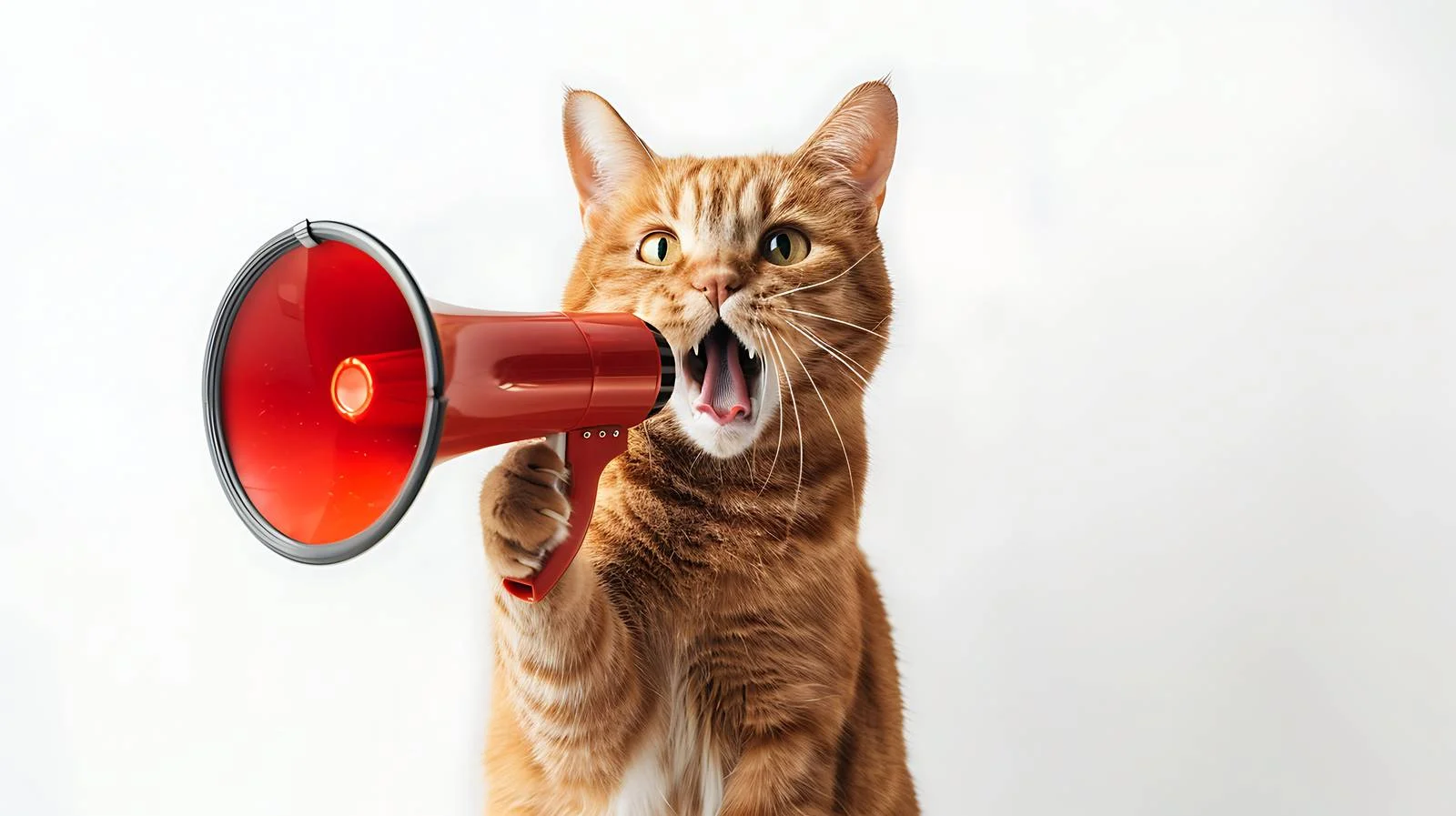 Cat with Megaphone Art Concept Design — free download from Dotvec