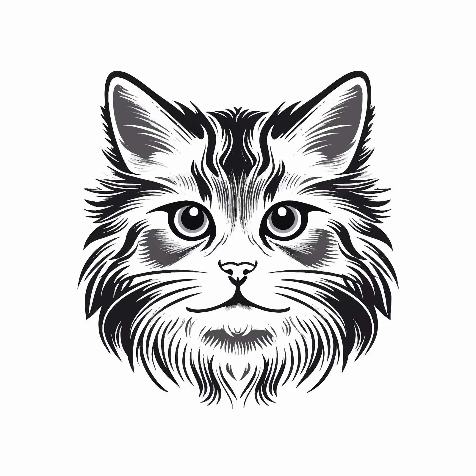 Cat Vector Illustration on White Background — free download from Dotvec