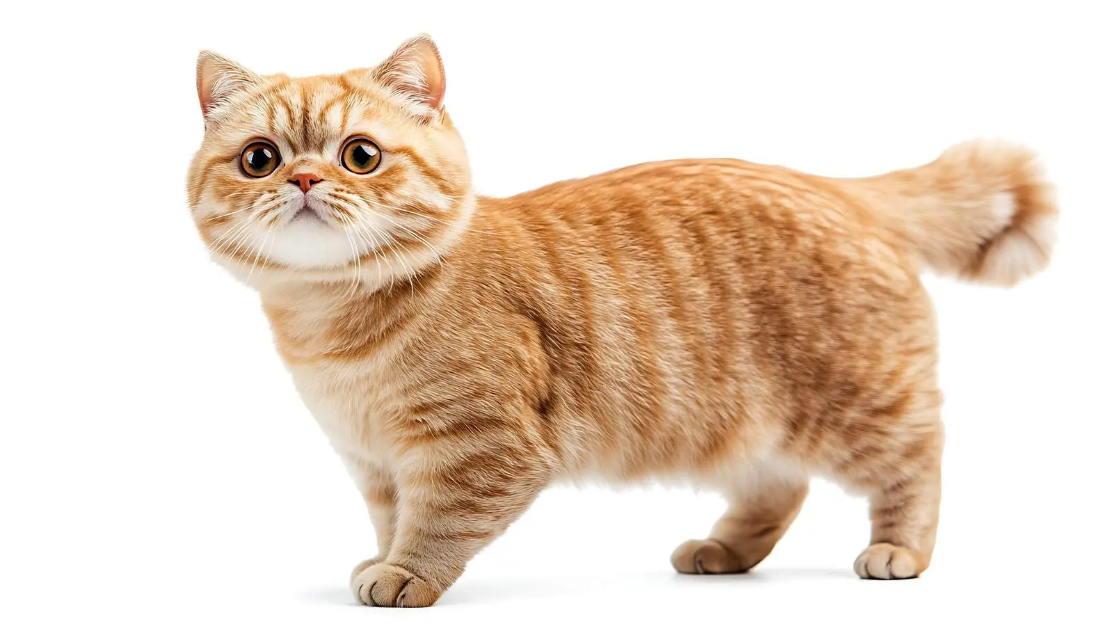 Scottish Straight Cat Standing Isolated on White – free paws image from Dotvec