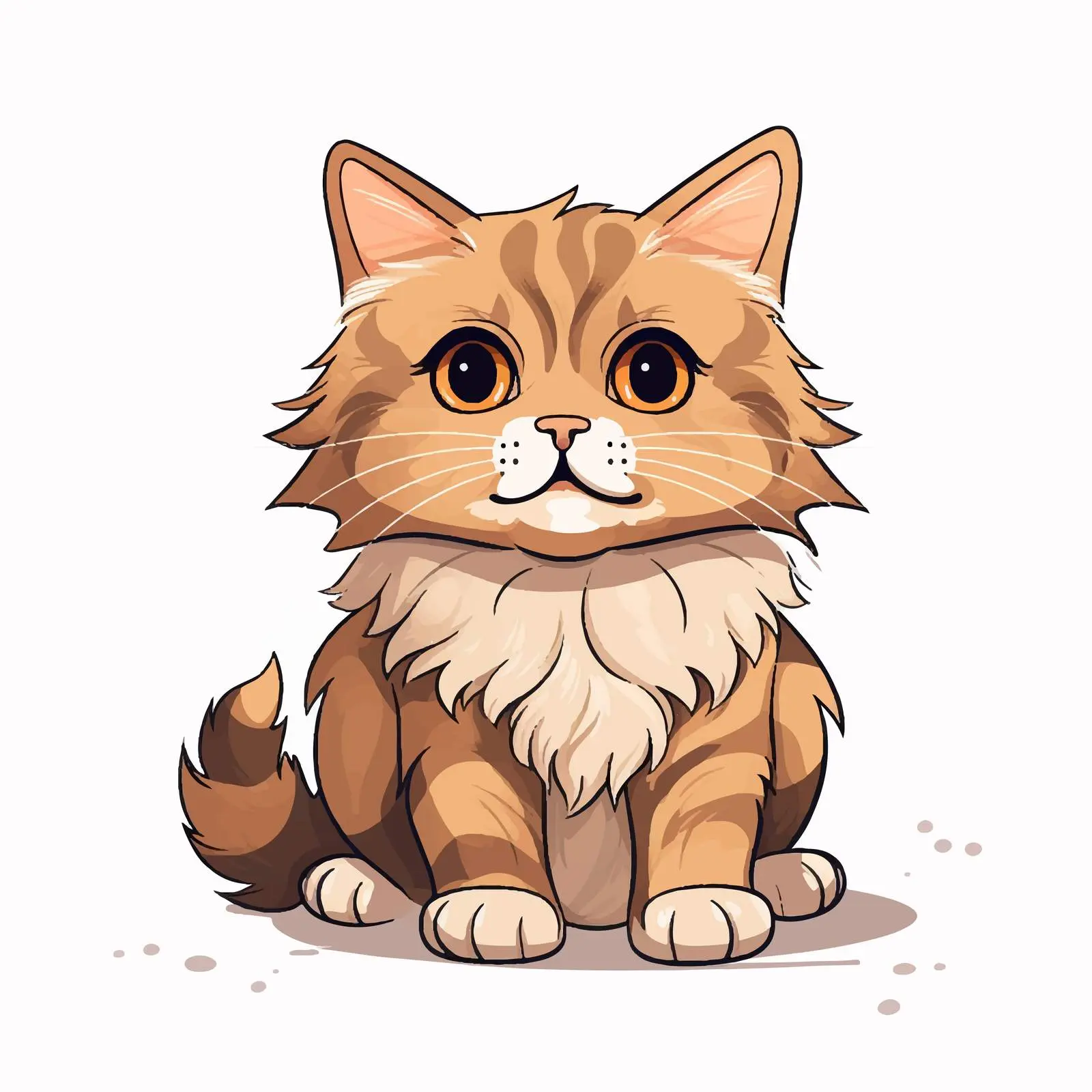 Top View Cat Vector Illustration on White Background — free download from Dotvec