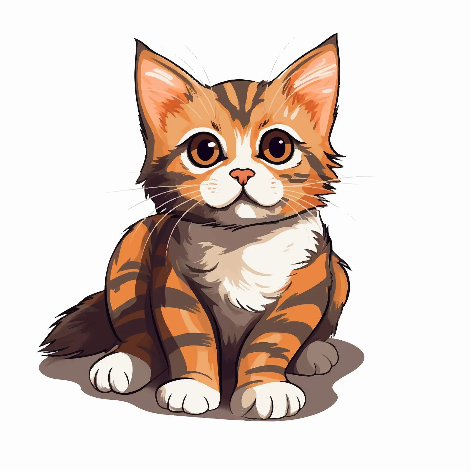 Top View Cat Vector Illustration on White Background — free download from Dotvec