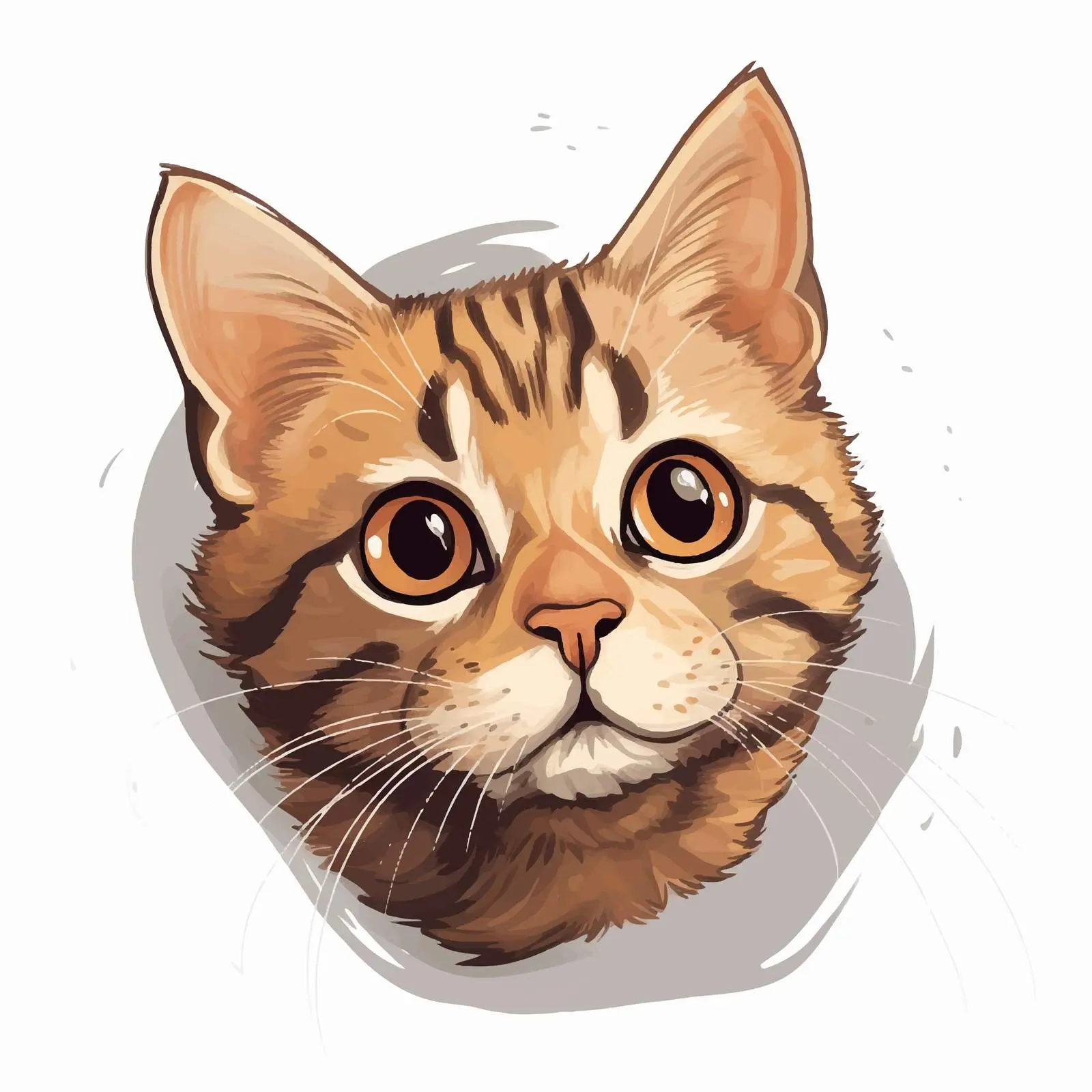 Top View Cat Vector Illustration on White Background — free download from Dotvec