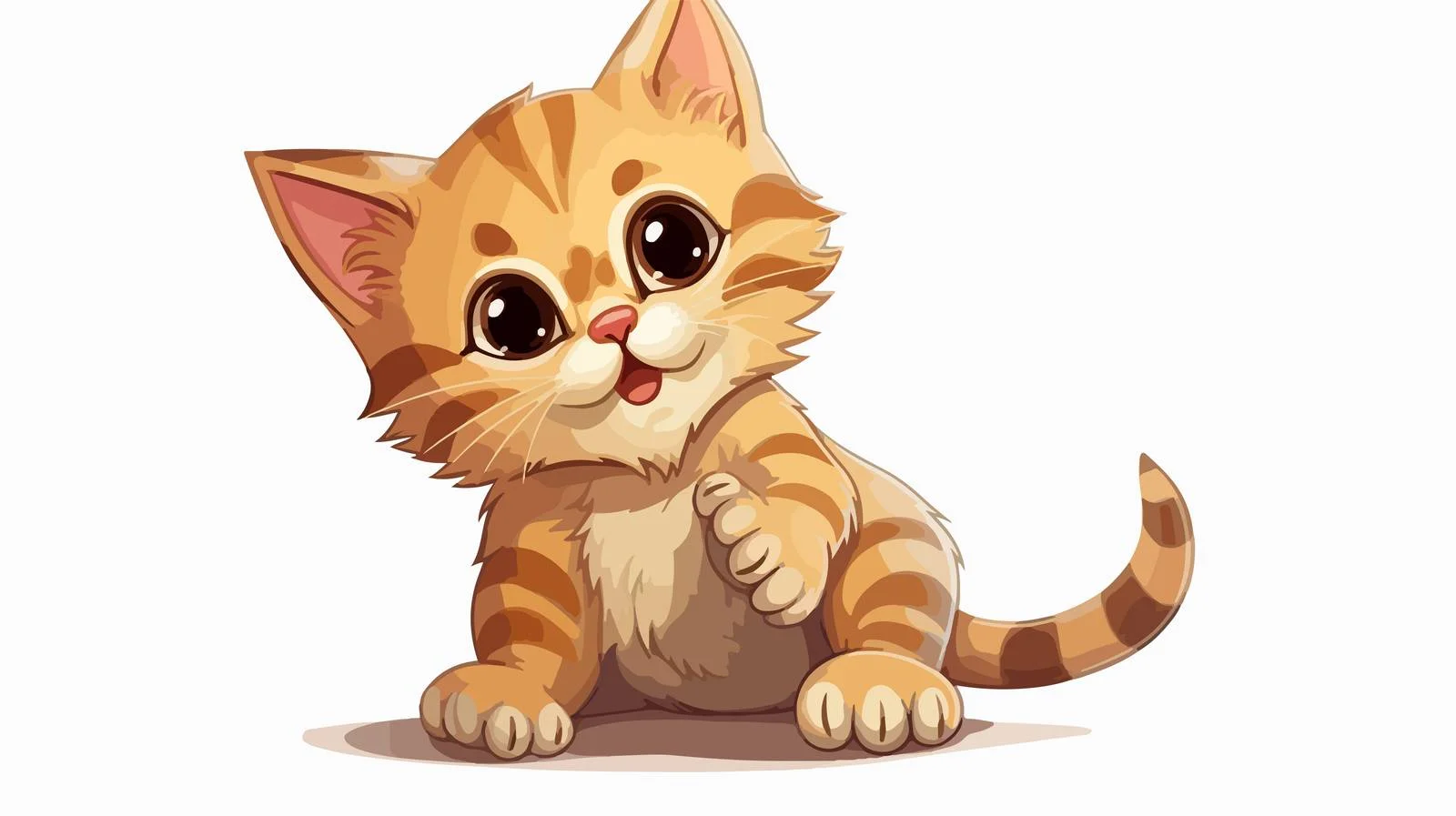 Playful Cat Cartoon Vector Illustration — free download from Dotvec