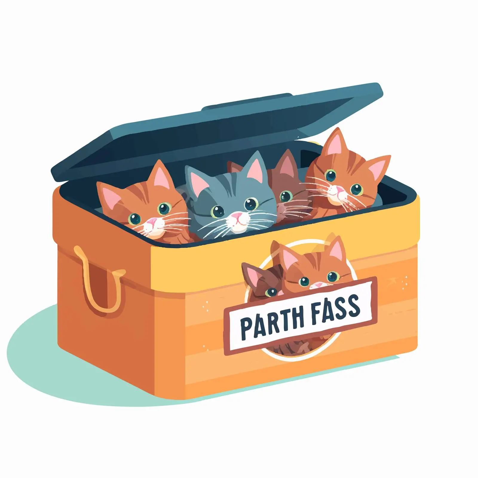 Kittens Feeding on Cat Food in Box – free kitten feeding image from Dotvec