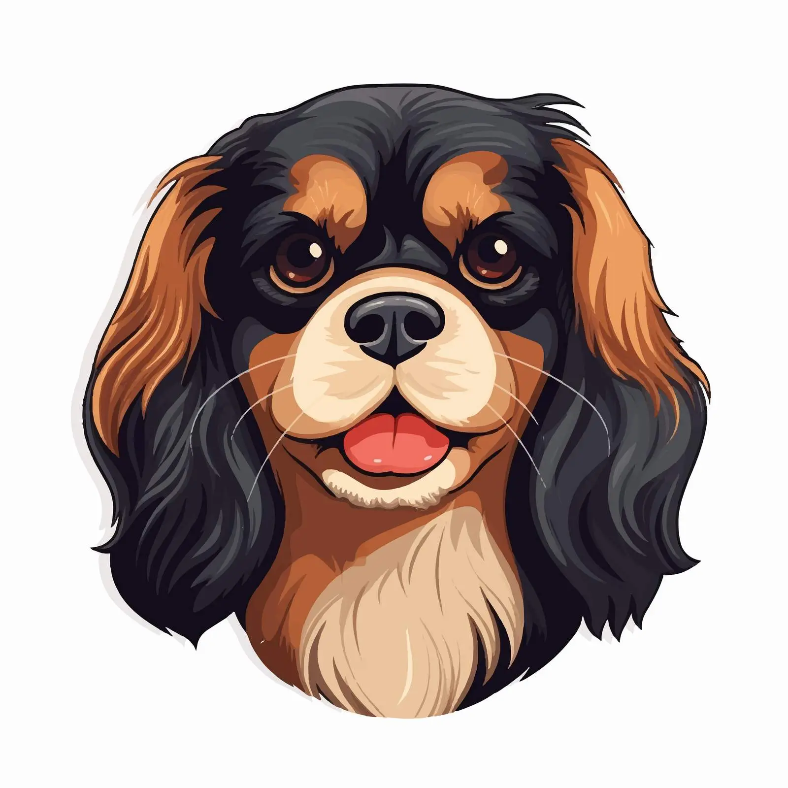 Cavalier King Charles Spaniel Cute Dog Head — free download from Dotvec