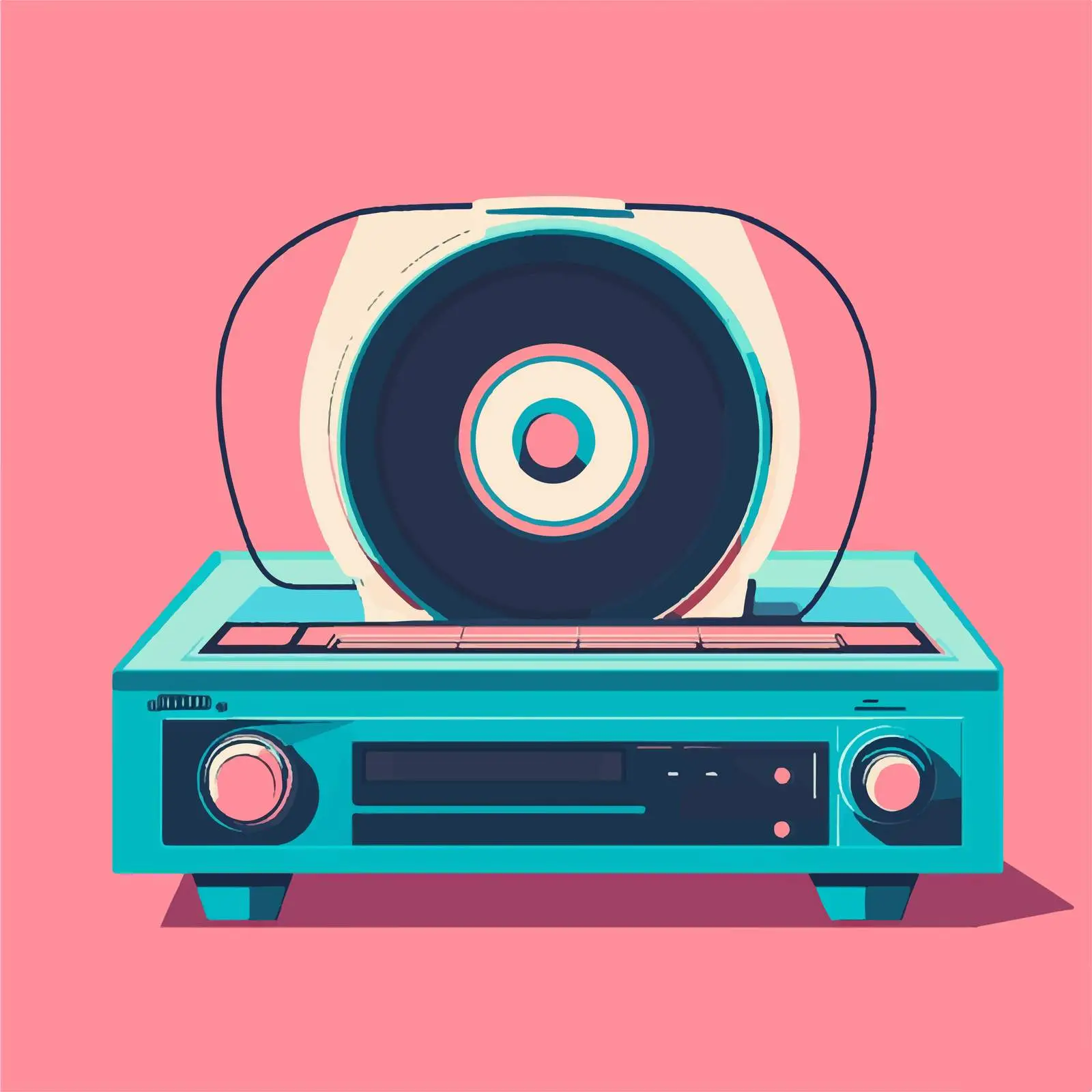 90s Pop Art CD Player Vector — free download from Dotvec