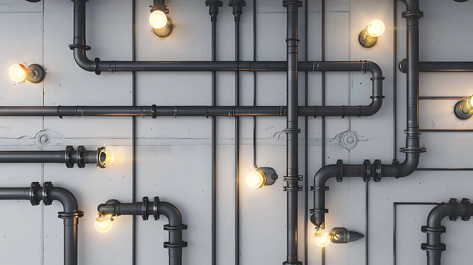 Industrial Ceiling Lights and Pipes — free download from Dotvec
