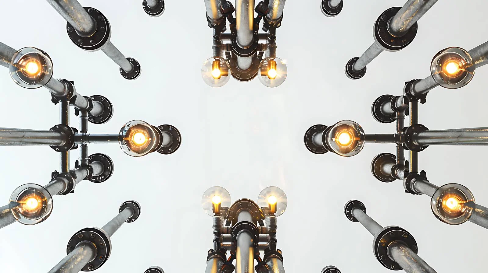 Industrial Ceiling with Pipes and Lights — free download from Dotvec