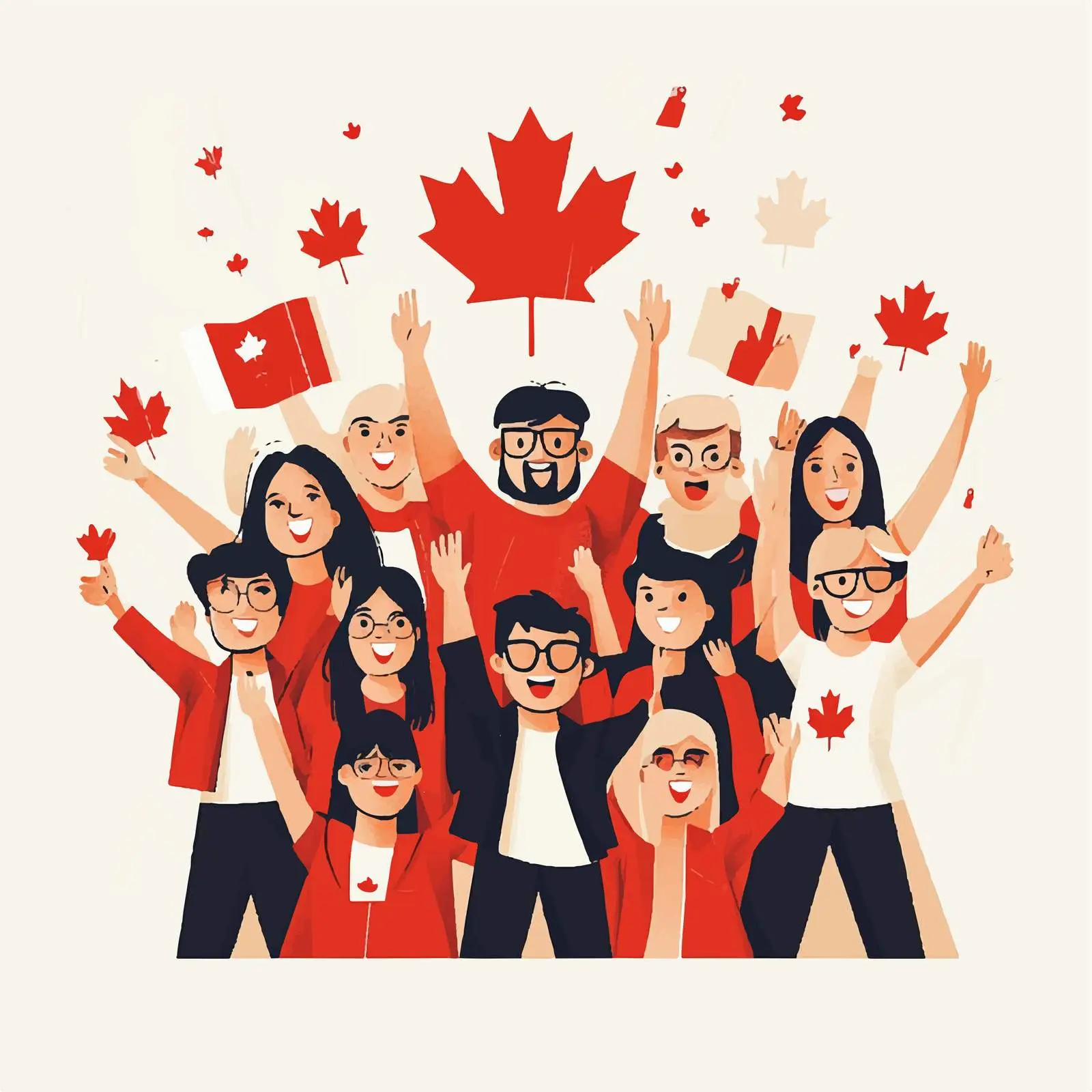 Canada Day Celebration Vector Illustration — free download from Dotvec