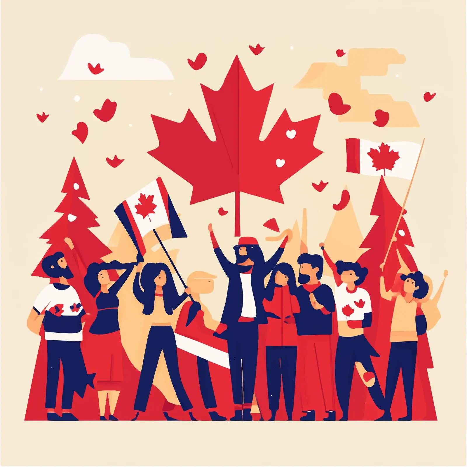 Canada Day Celebration Vector Illustration – free outdoor celebration image from Dotvec
