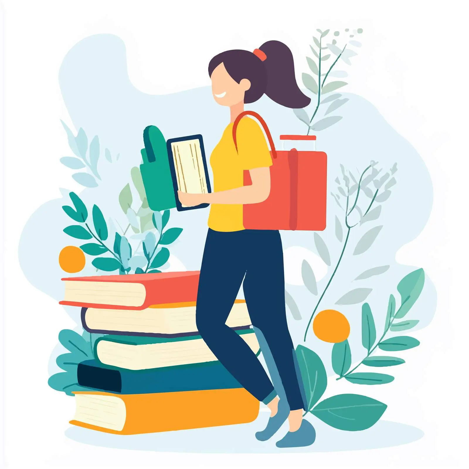 Teachers Day Celebration with Books Illustration — free download from Dotvec