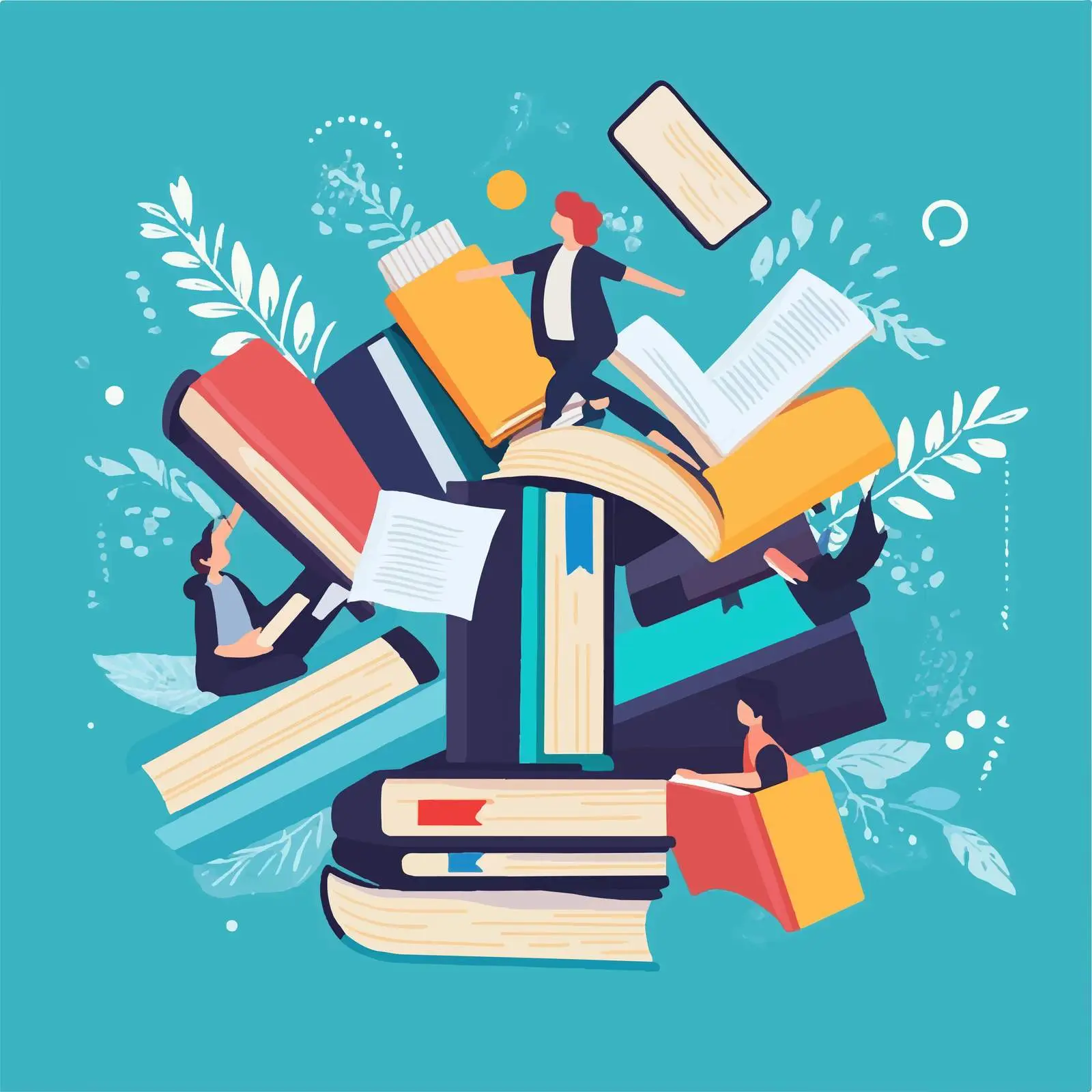 Teachers Day Celebration with Books — free download from Dotvec