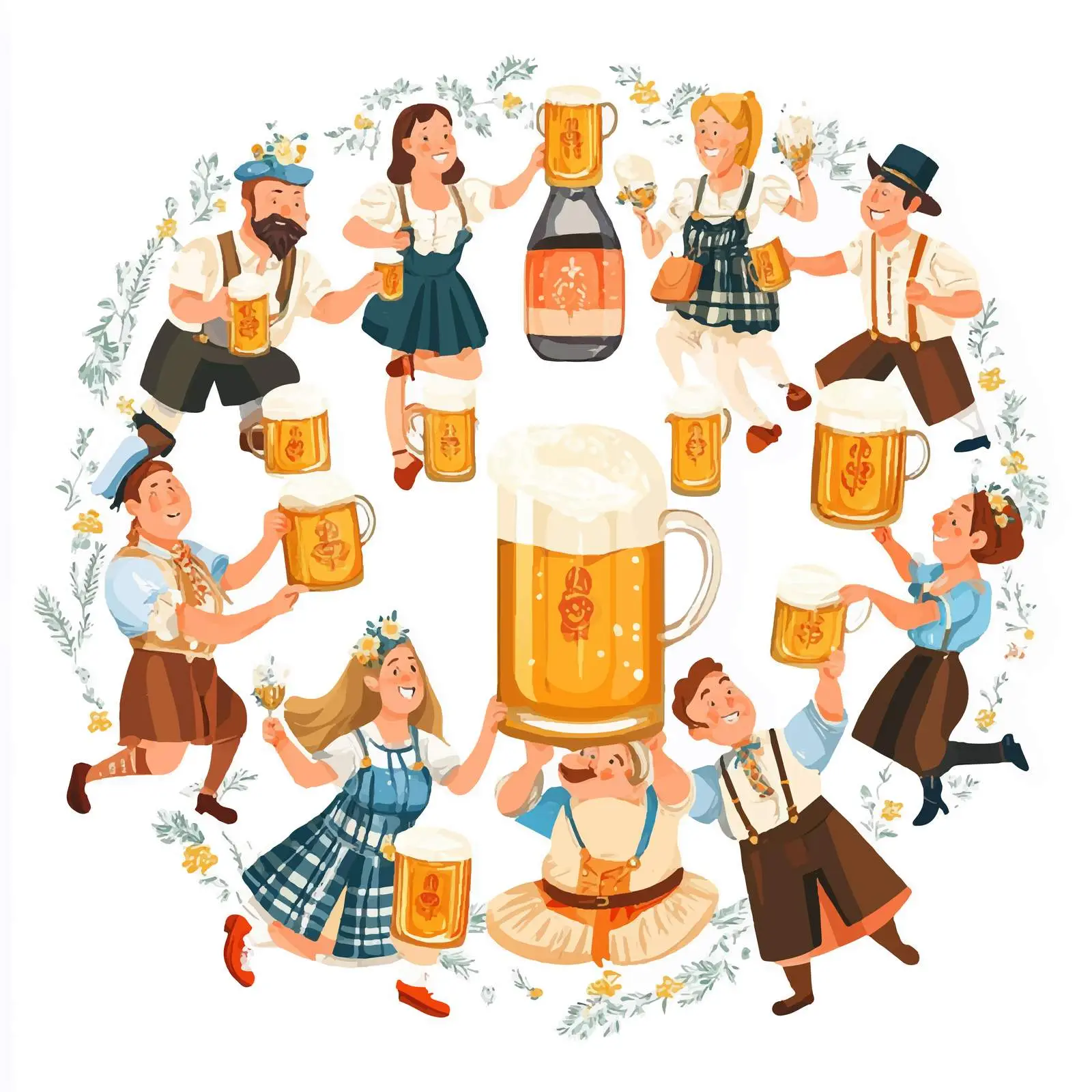 Oktoberfest Celebration Vector Art – free german image from Dotvec