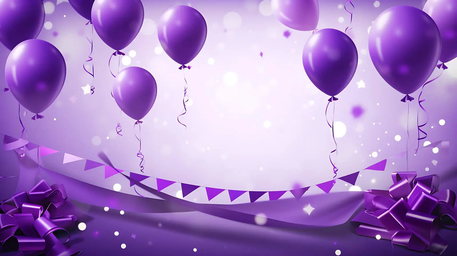 Purple Celebration Background with Bunting Flags — free download from Dotvec