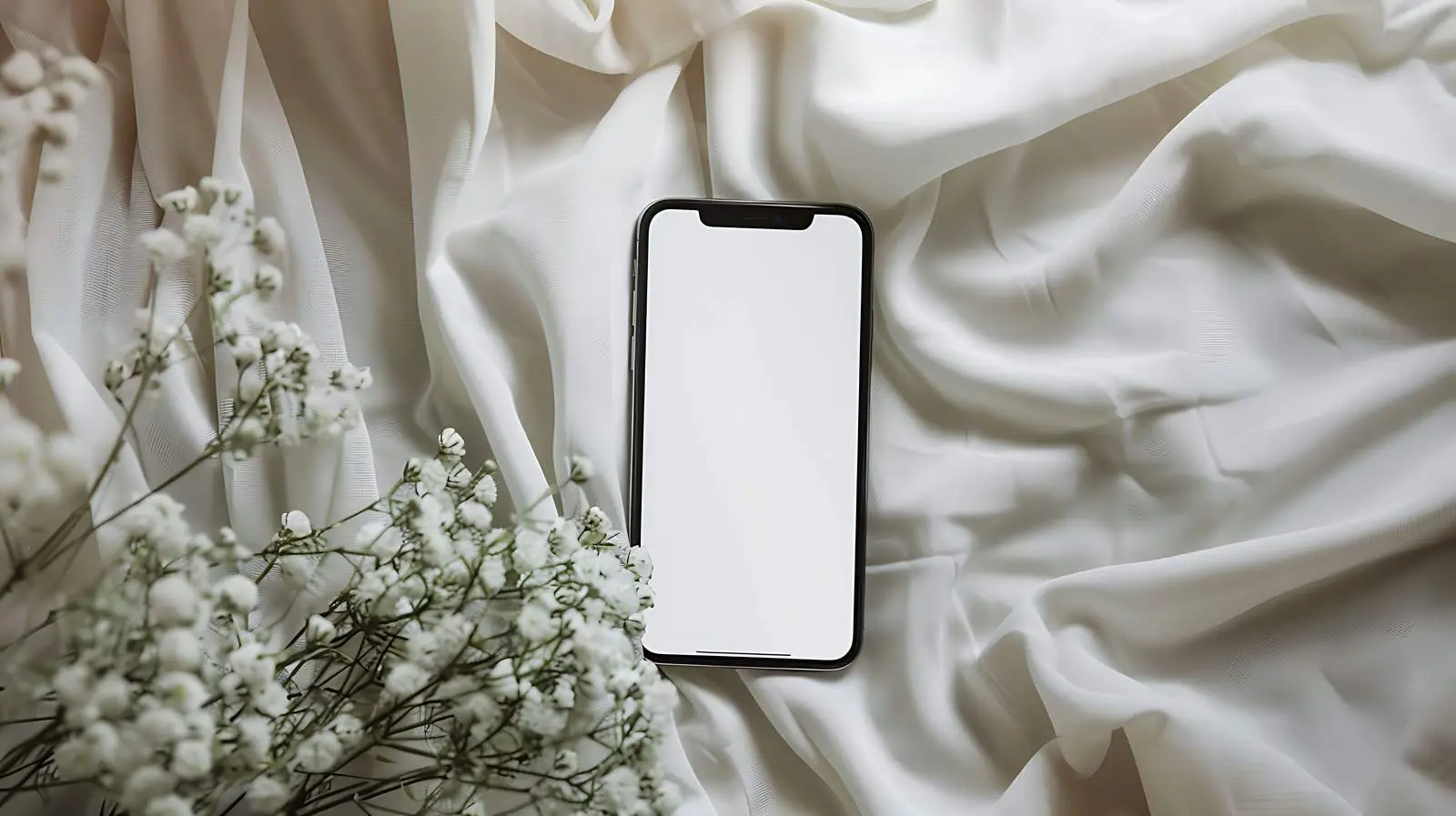 Blank Screen Cell Phone Mockup on White Background – free cell phone image from Dotvec