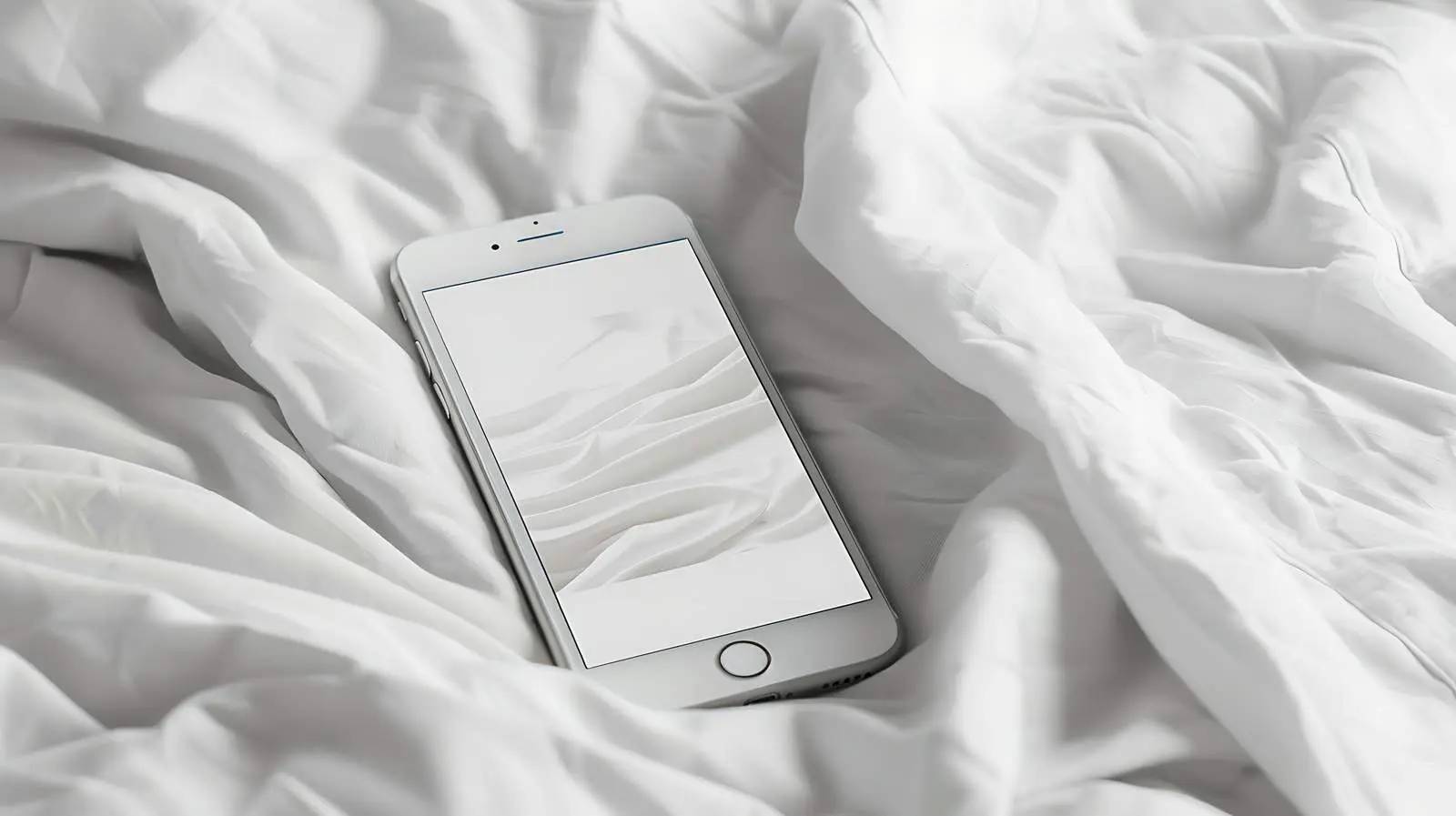 Blank Screen Cell Phone Mockup on White Background – free vector image from Dotvec