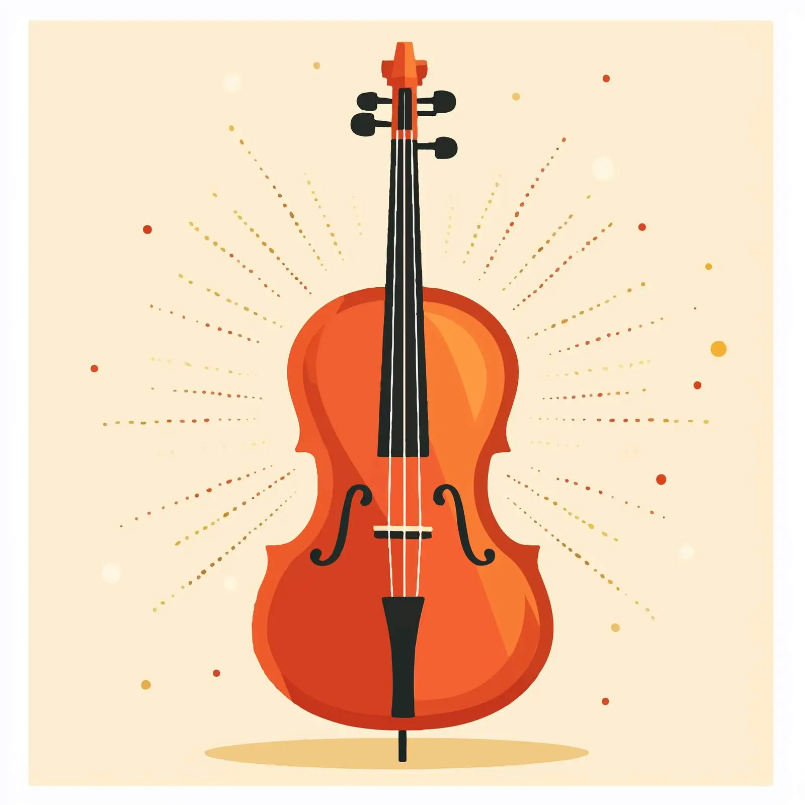 Flat Vector Cello Musical Instrument Illustration — free download from Dotvec