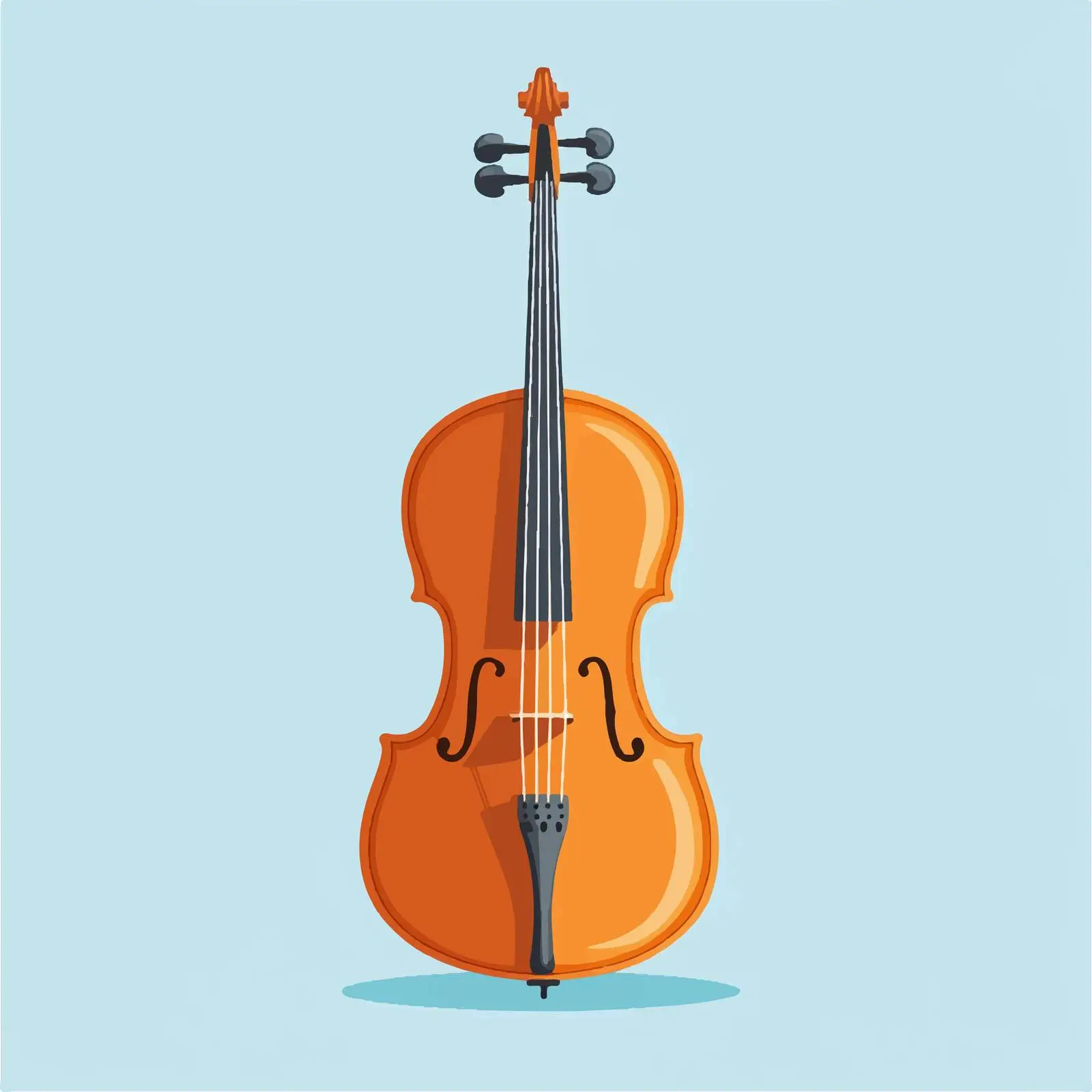 Flat Vector Cello Illustration – free orchestral image from Dotvec
