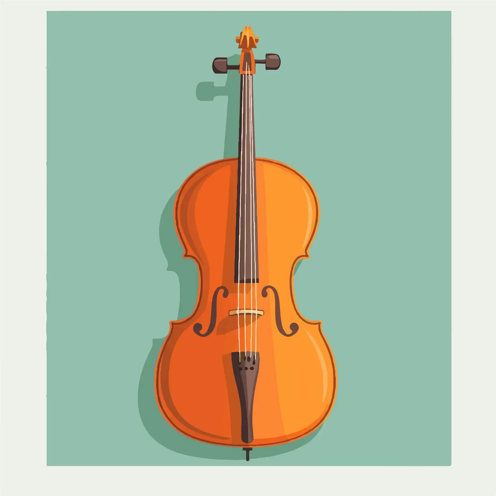Flat Vector Cello Illustration – free orchestral image from Dotvec