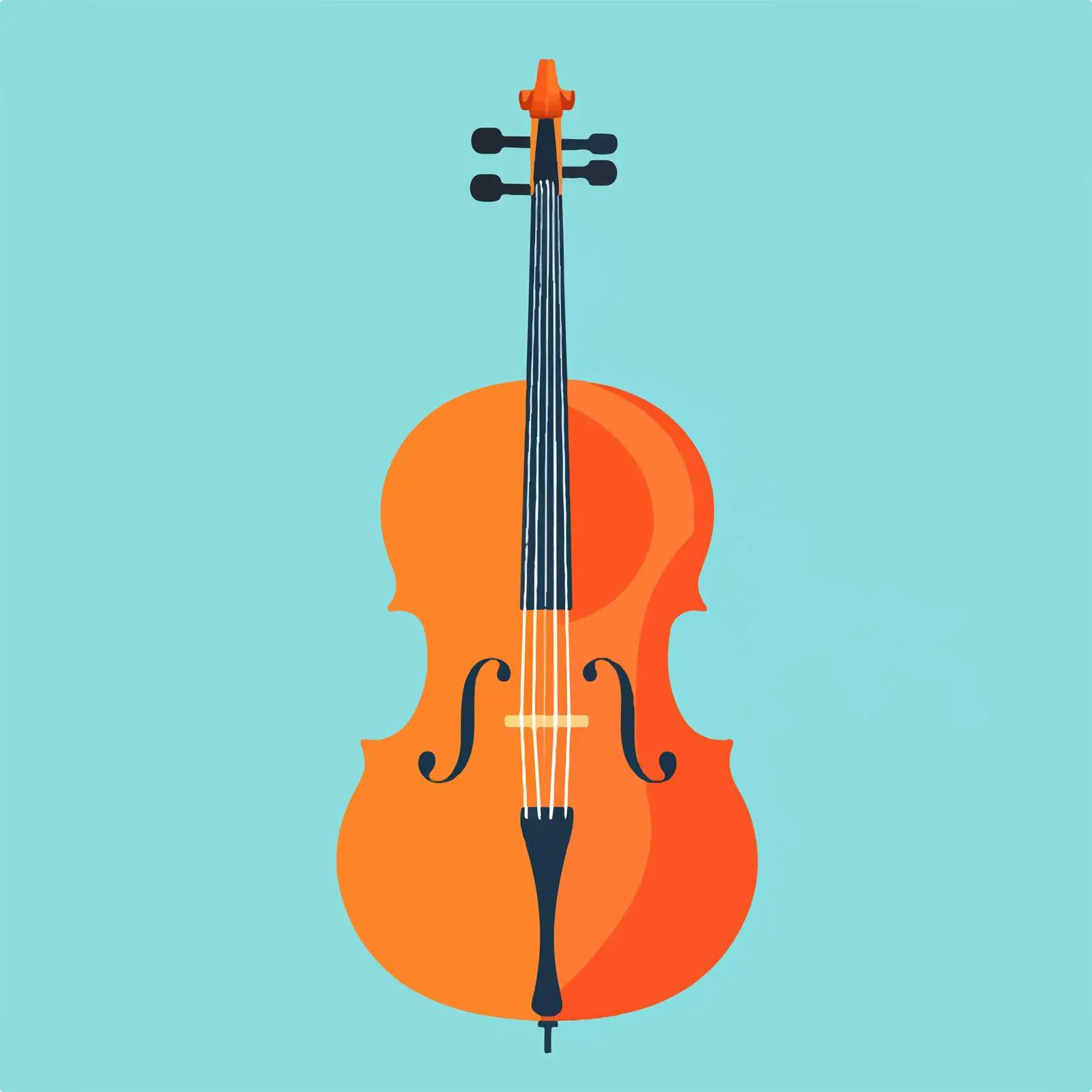 Flat Vector Cello Illustration — free download from Dotvec
