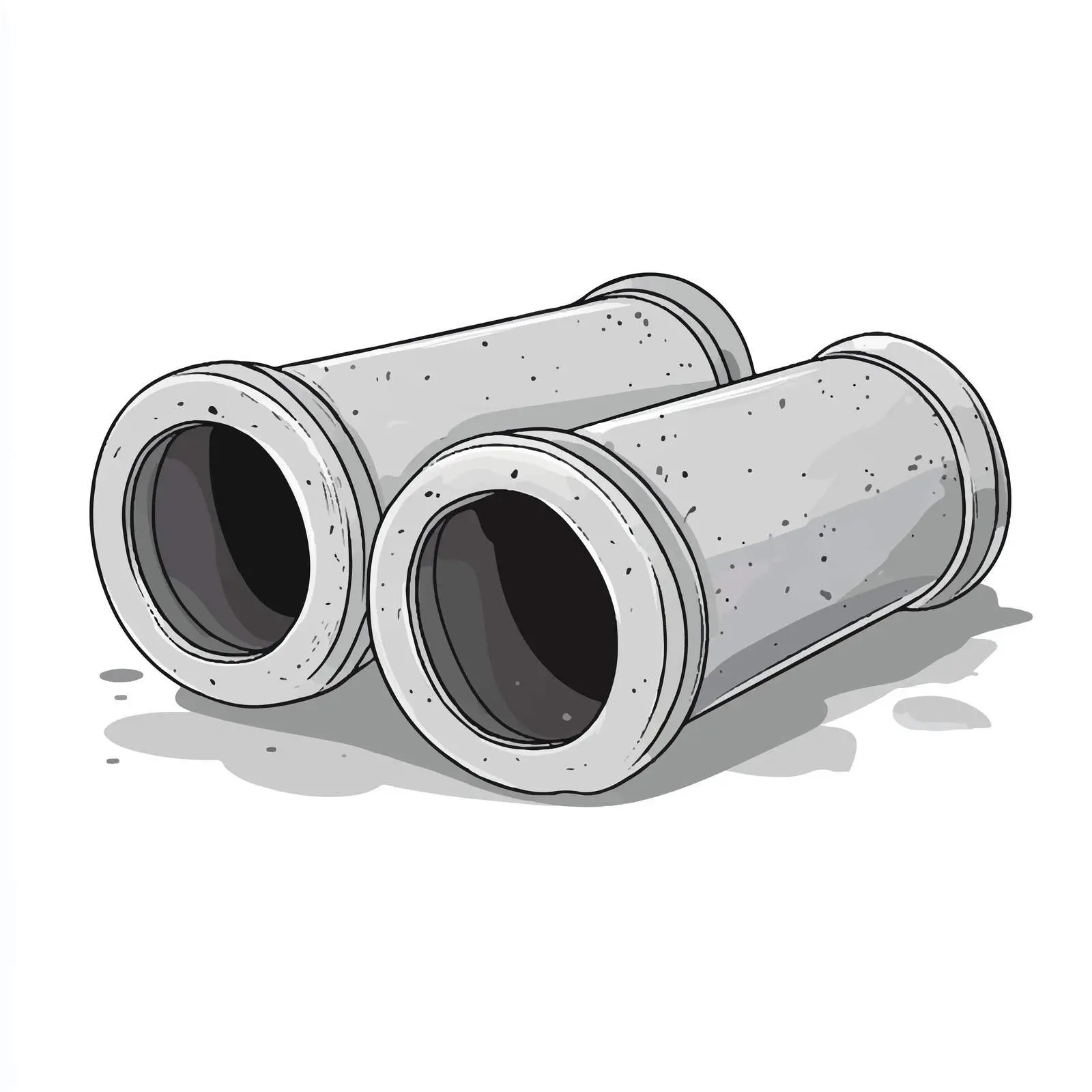 Hand-Drawn Cartoon Cement Pipe Vector — free download from Dotvec