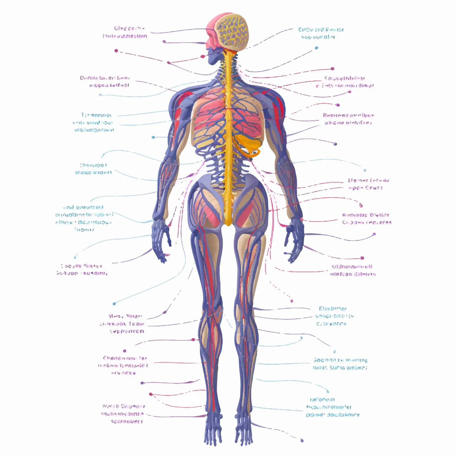 Central and Peripheral Nervous System Illustration – free neurons image from Dotvec