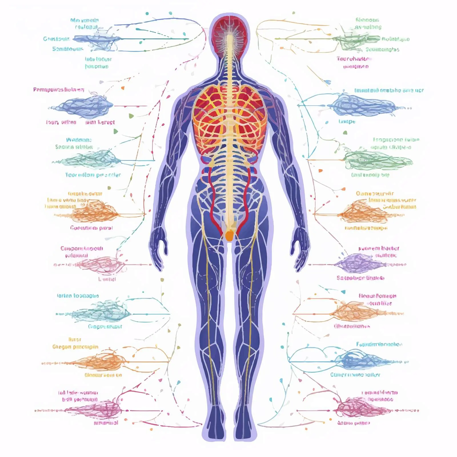Central and Peripheral Nervous System Diagram — free download from Dotvec