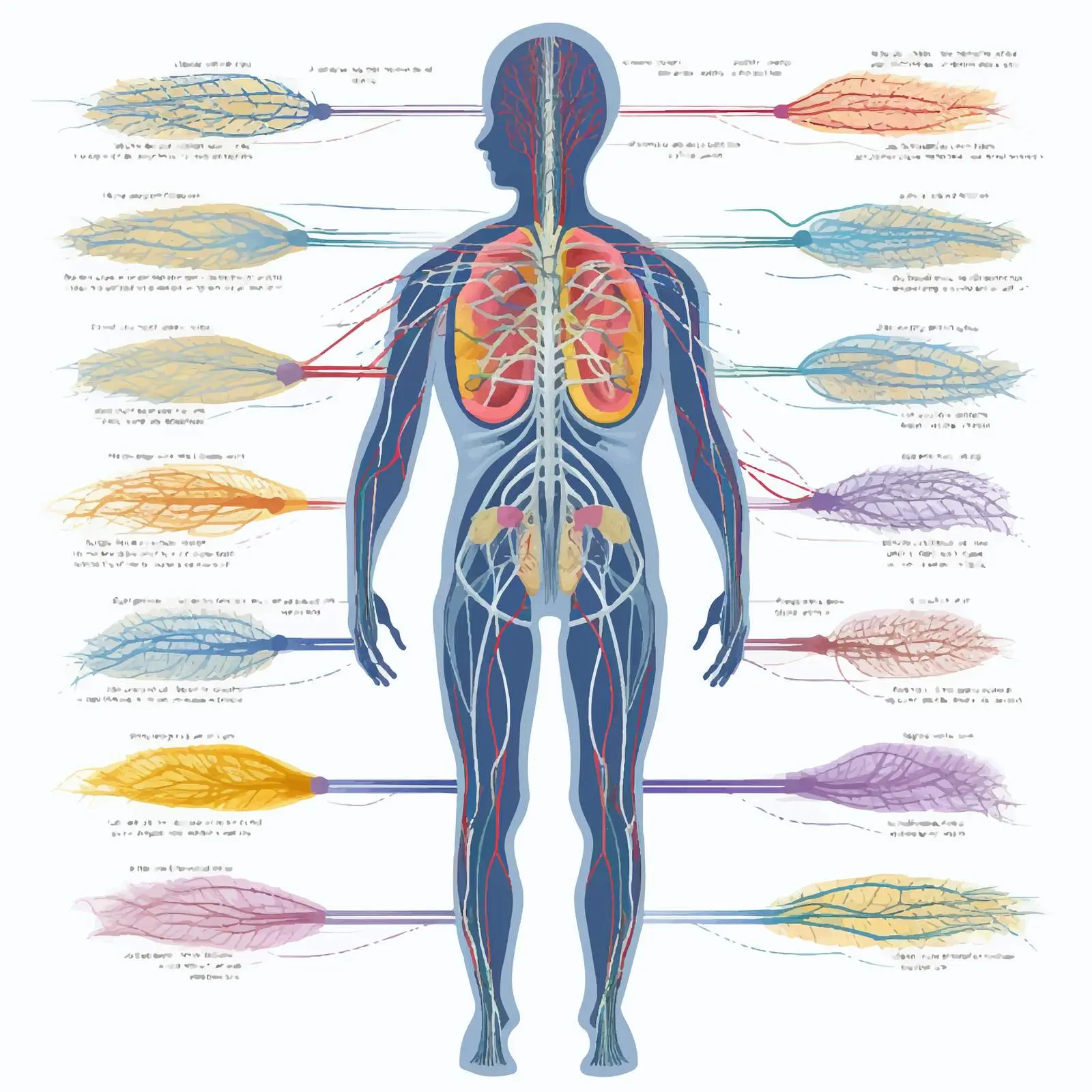 Central and Peripheral Nervous System Illustration — free download from Dotvec