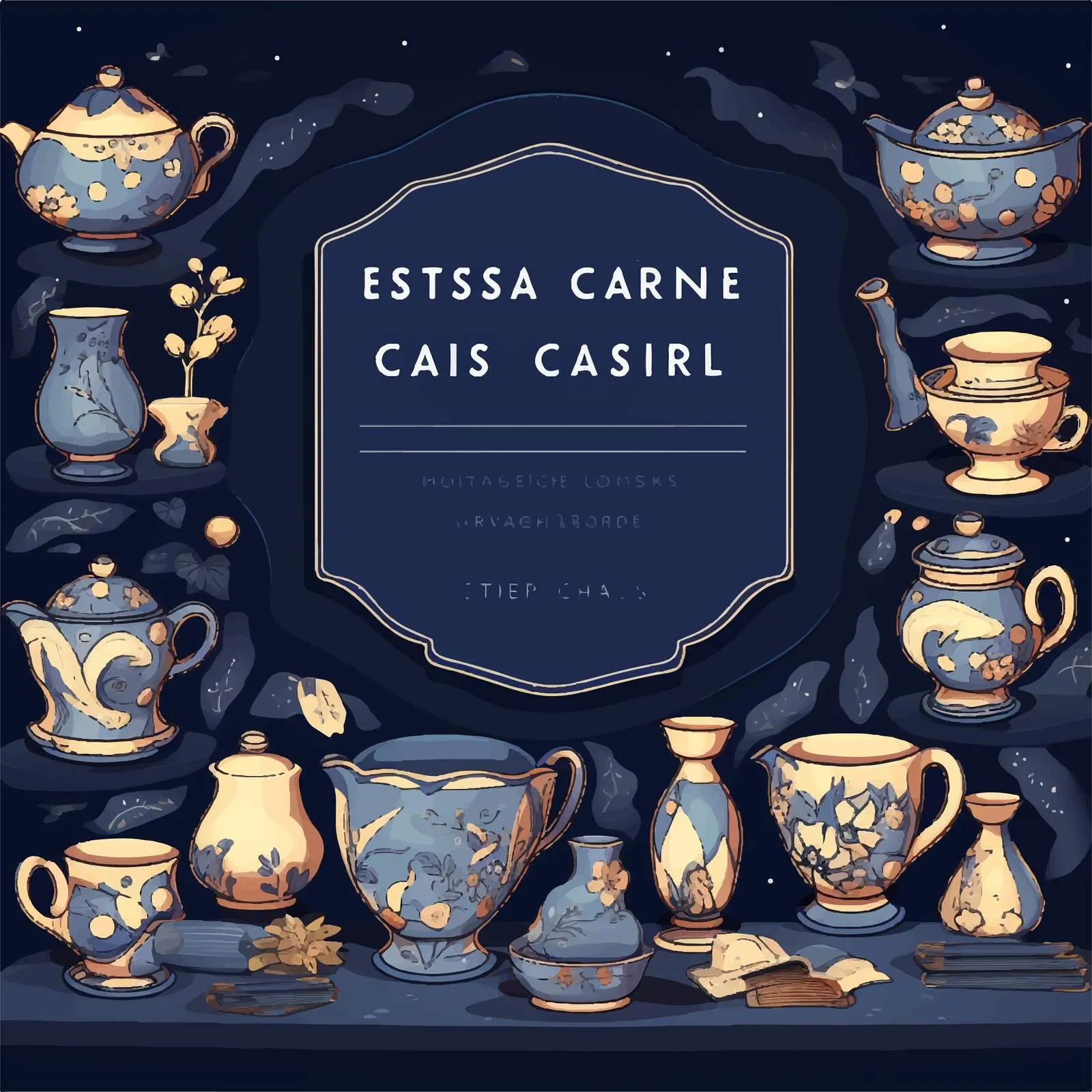 Porcelain Workshop Vector Poster Template — free download from Dotvec