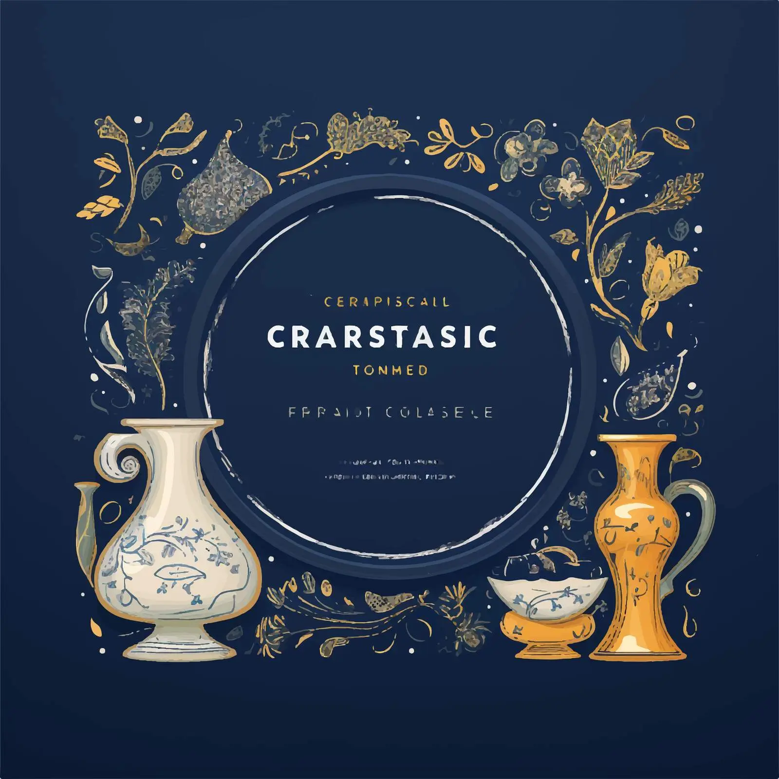 Porcelain Workshop Vector Poster Template – free art workshop image from Dotvec