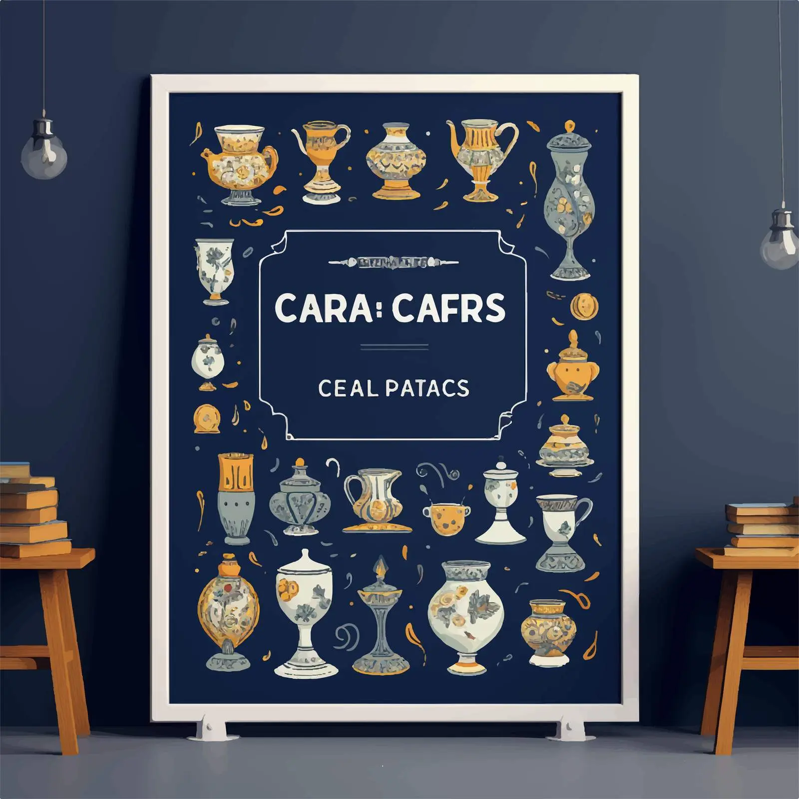 Porcelain Workshop Vector Poster Template – free art workshop image from Dotvec