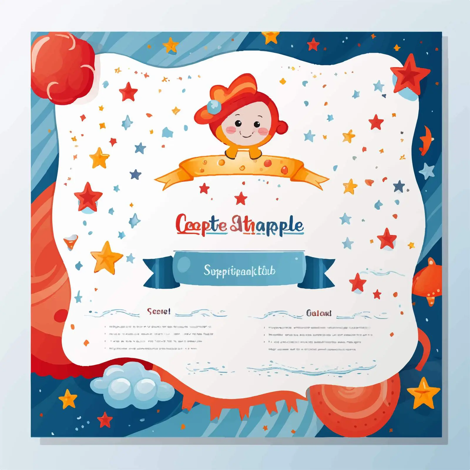 Customizable Kids Certificate Template Design — free download from Dotvec