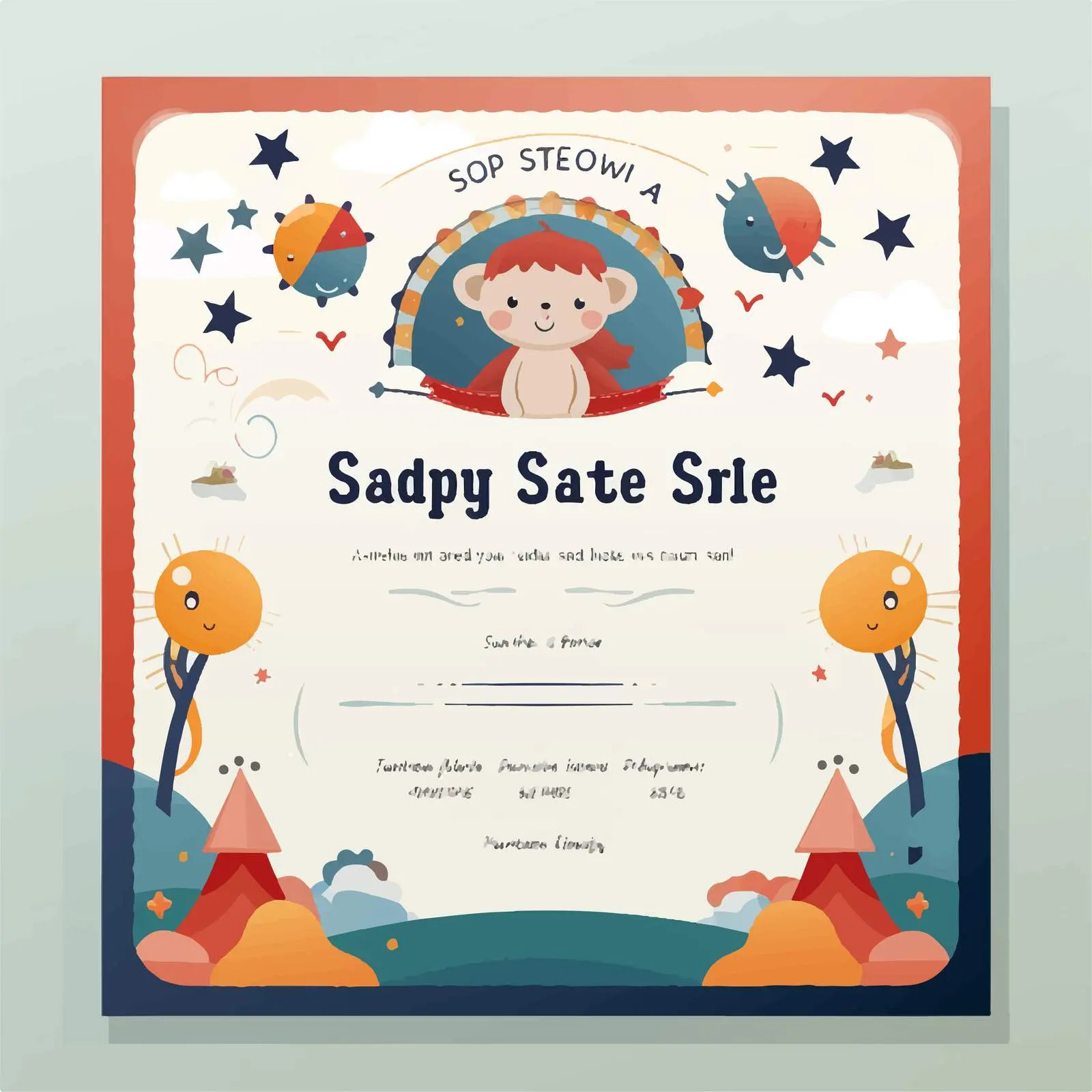 Customizable Kids Certificate Template — free download from Dotvec