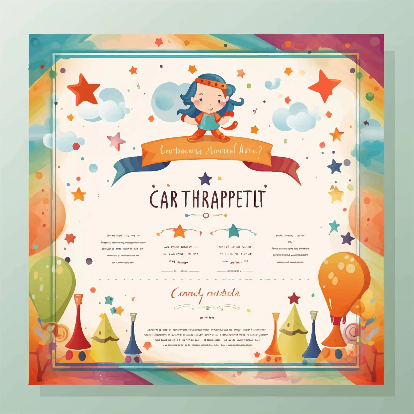 Customizable Kids Certificate Template — free download from Dotvec