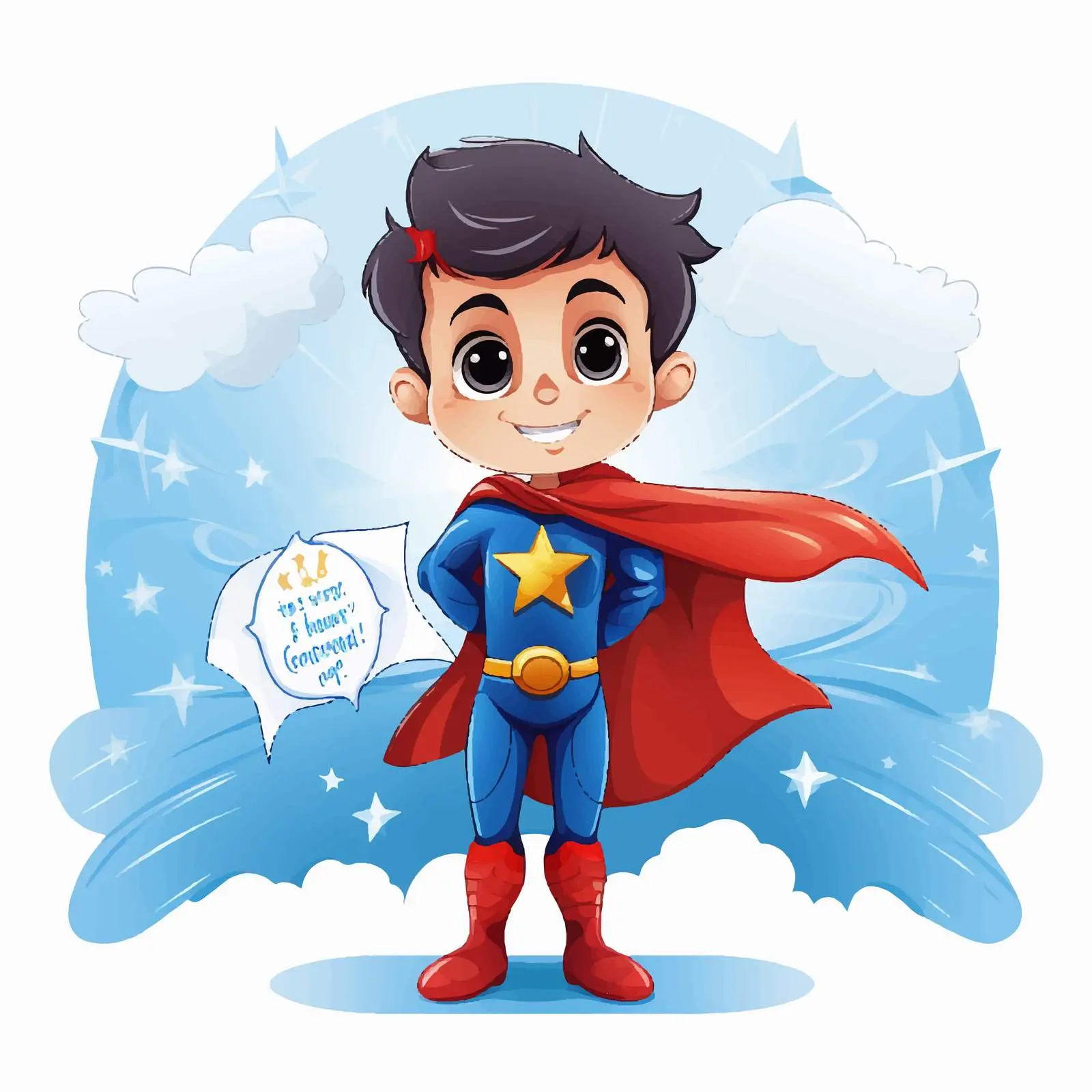 Superhero Boy Certificate Template Illustration — free download from Dotvec