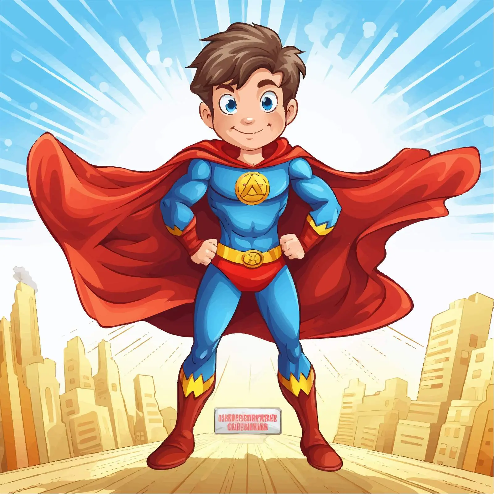 Superhero Boy Certificate Template Illustration — free download from Dotvec