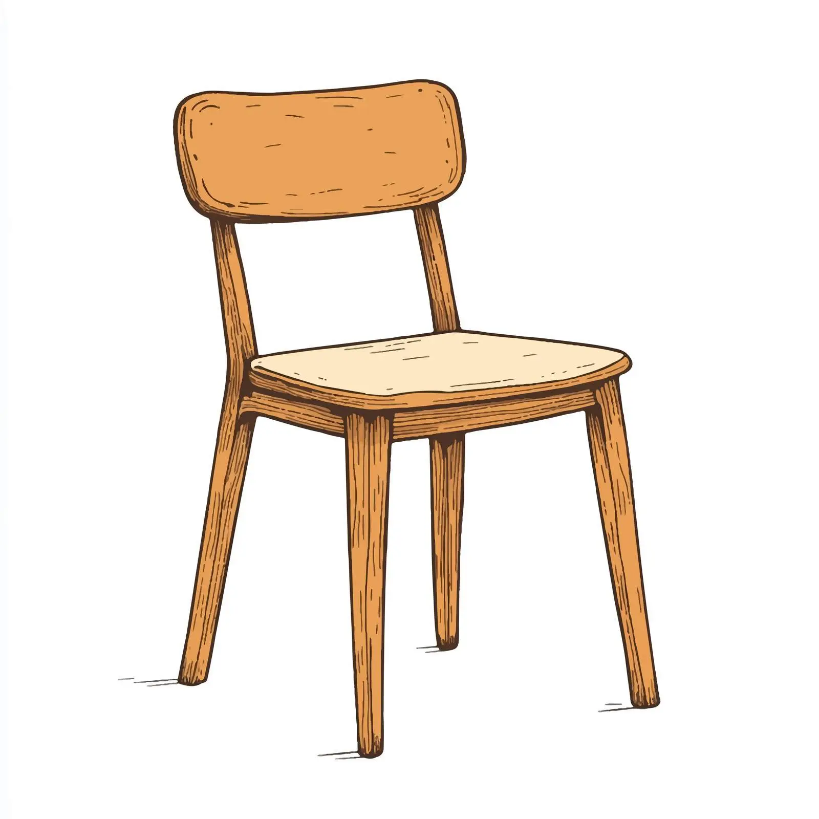 Hand-Drawn Cartoon Chair Vector Illustration — free download from Dotvec